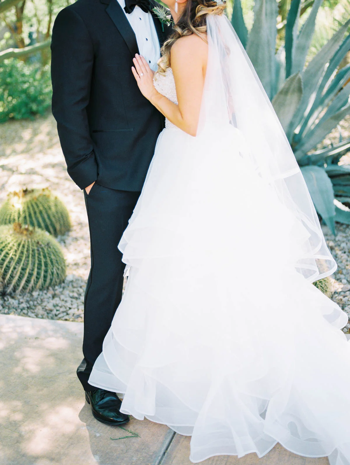 Bride and groom captured by Tucson Wedding Photographers Betsy & John 