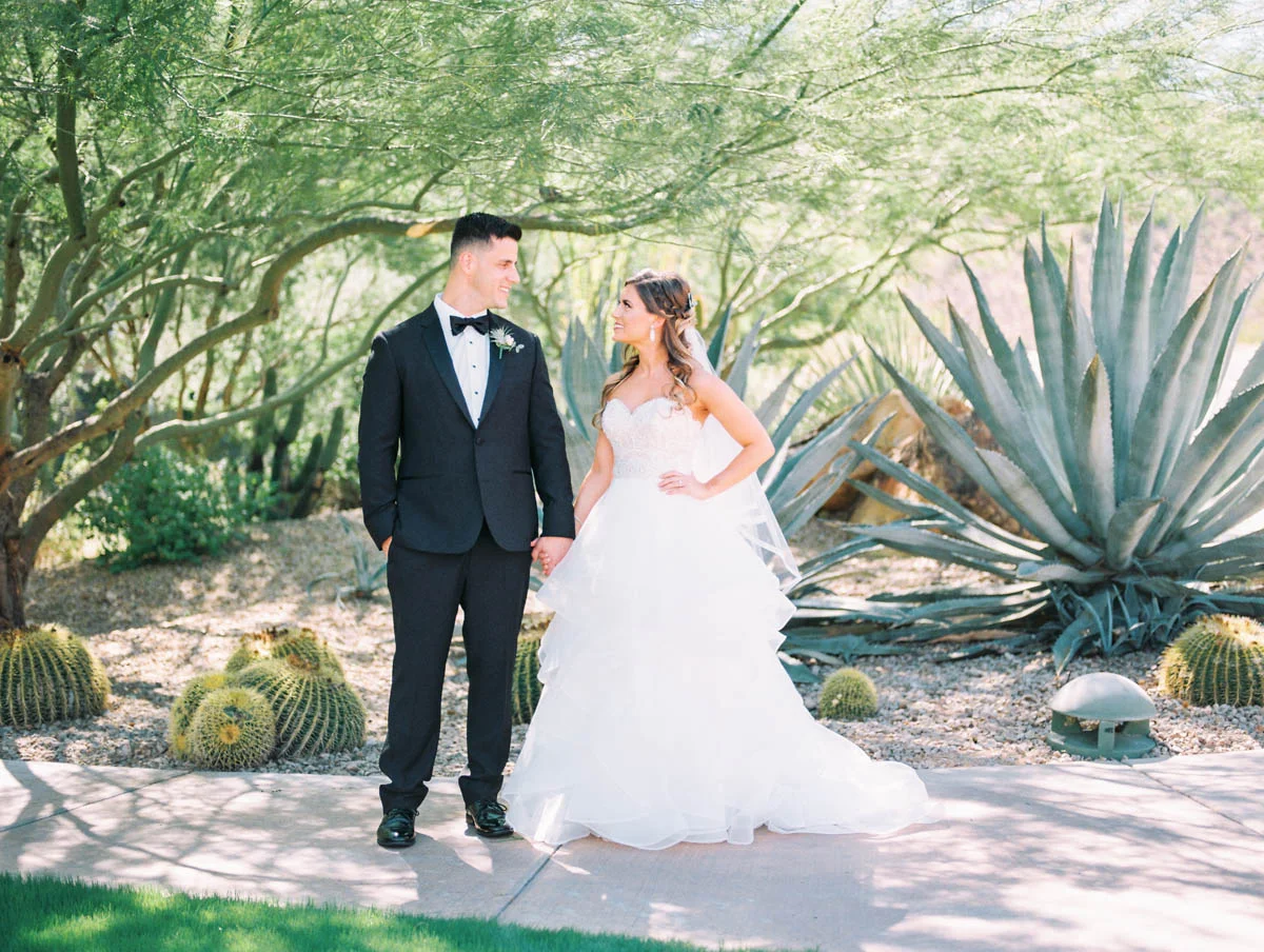 Desert Bride & groom captured by Tucson Wedding Photographers Betsy & John 