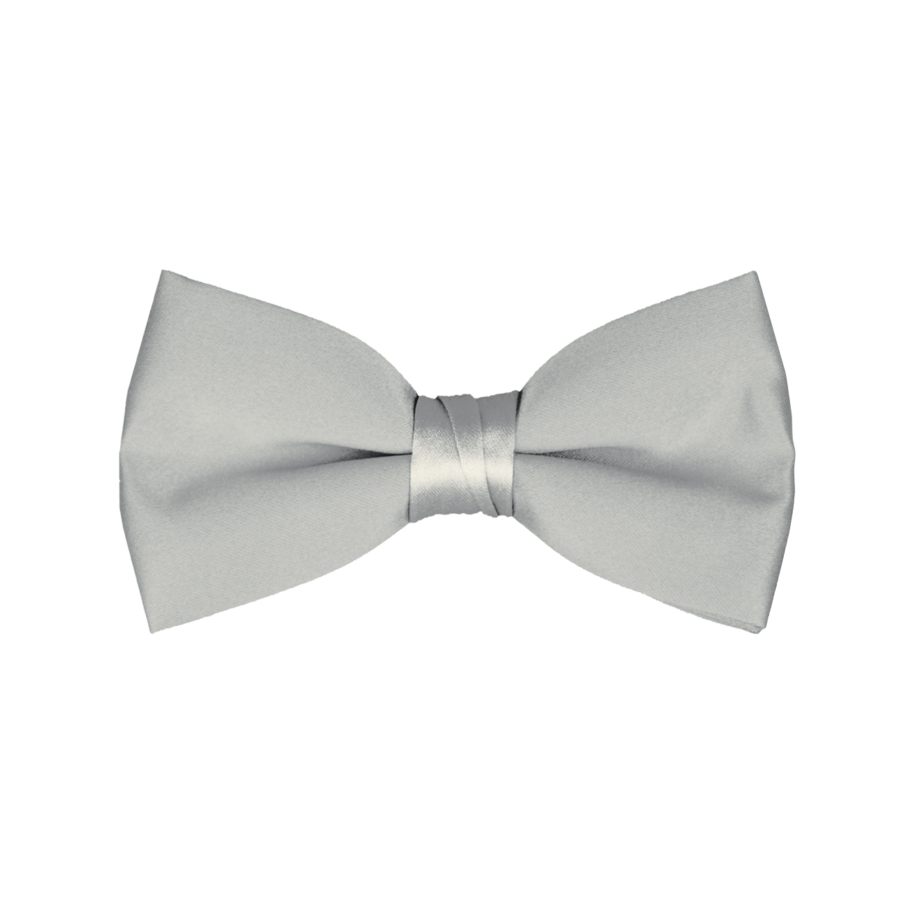 Silver Couture Satin Bow Tie