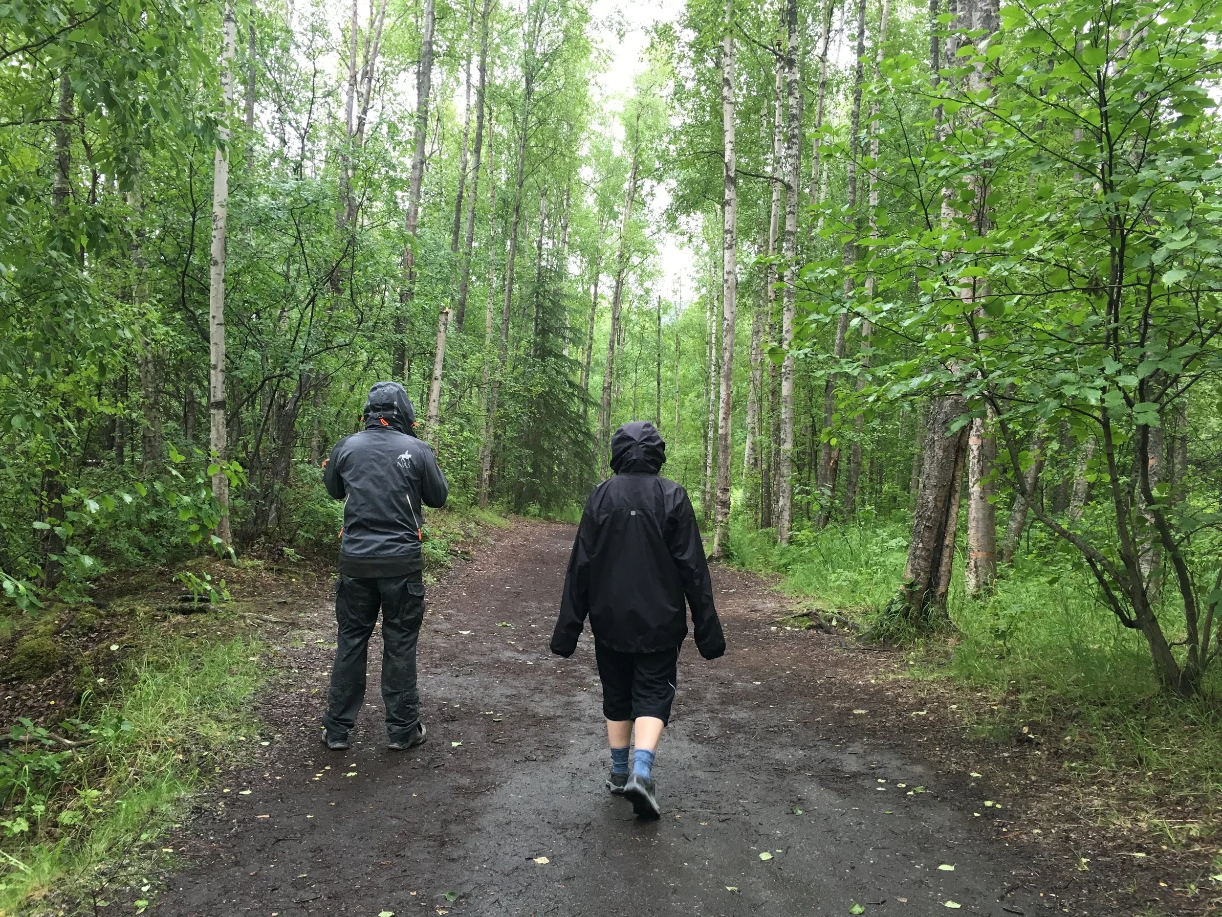 The drizzle and drear made our Thunderbird Falls hike extra special.