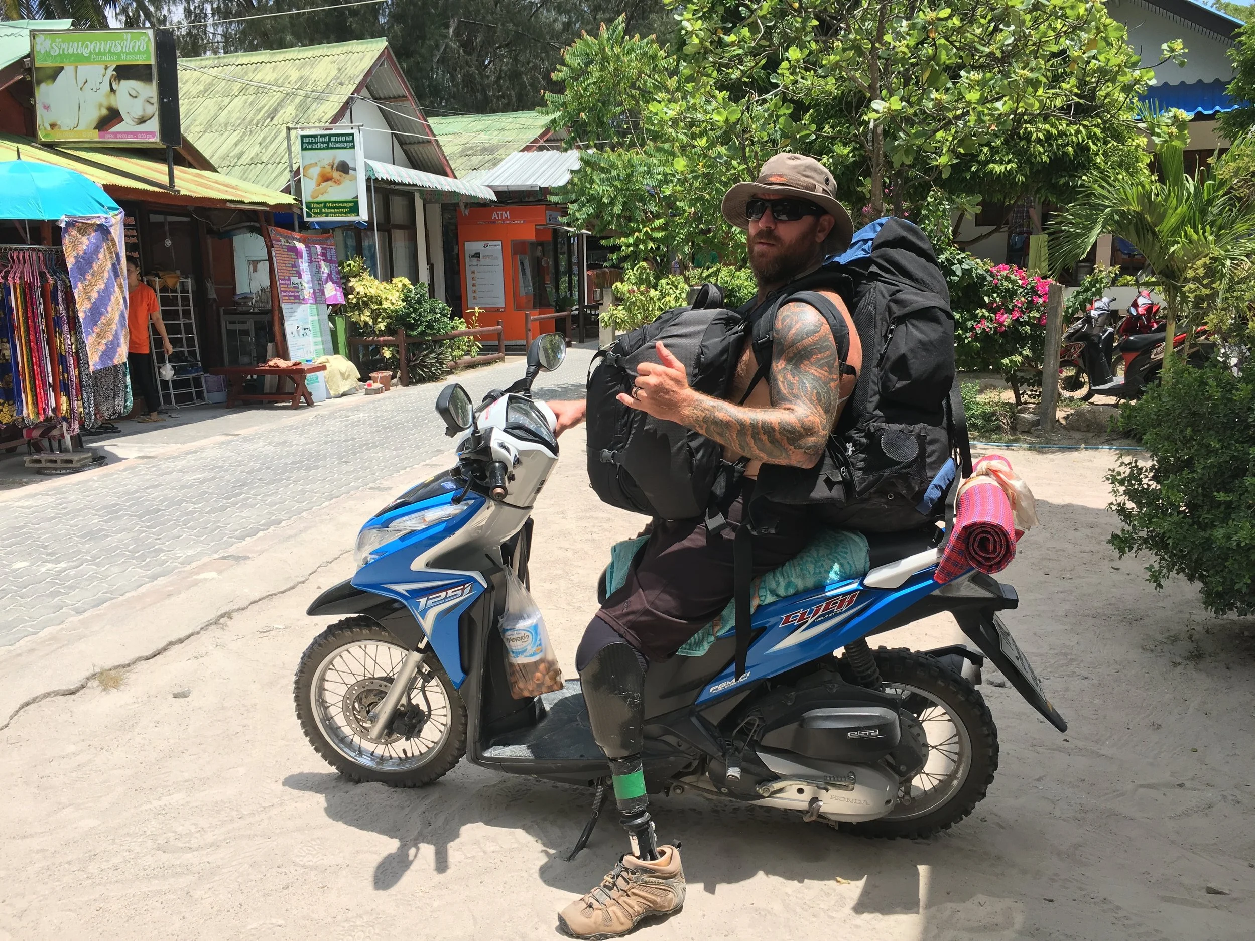For half the price of a cab to transport your luggage to your hotel, in Thailand you can rent a motorbike for the whole day and transport it yourself. Then go explore! Score!