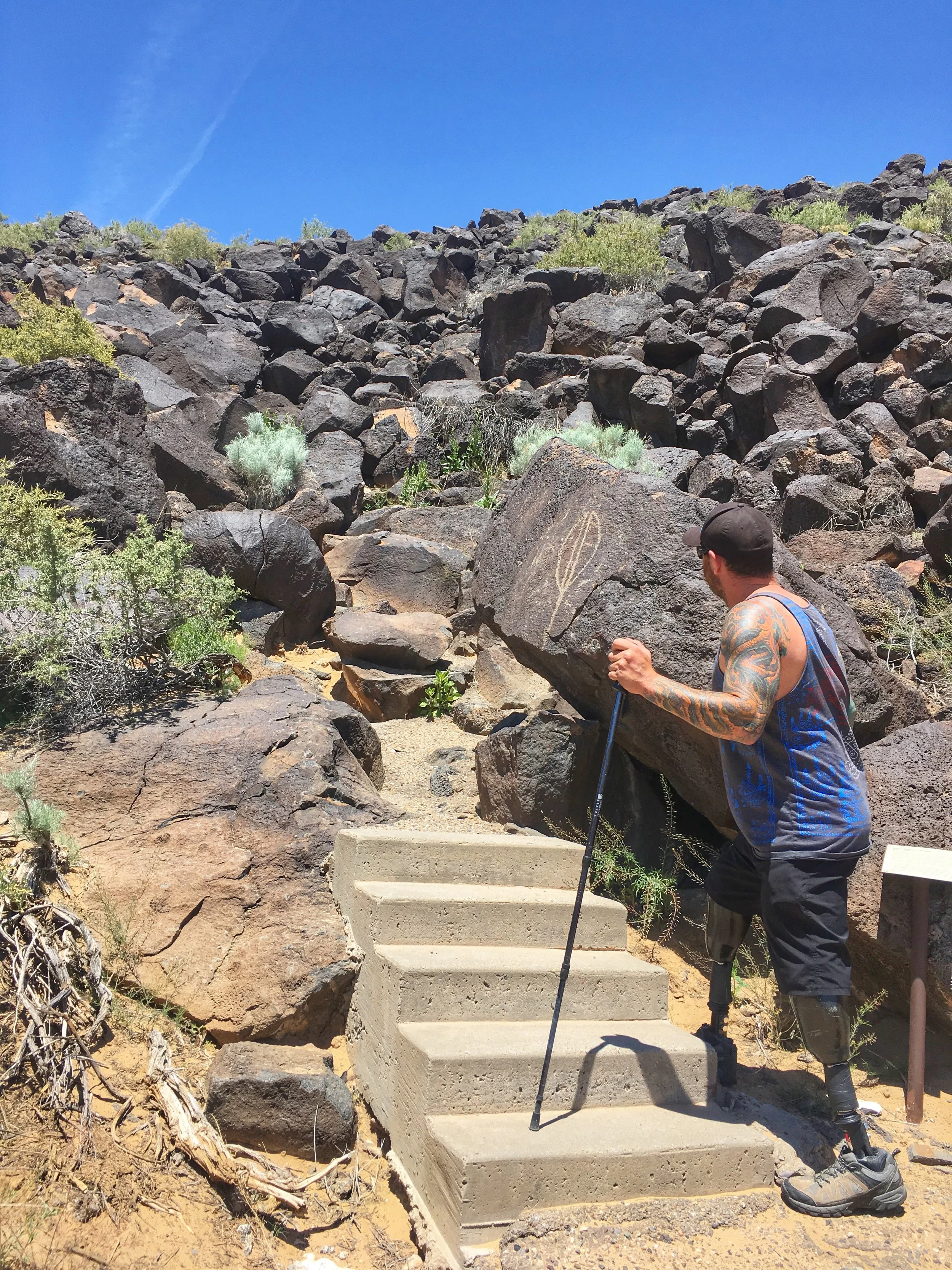 NM Petroglyph hike.jpeg