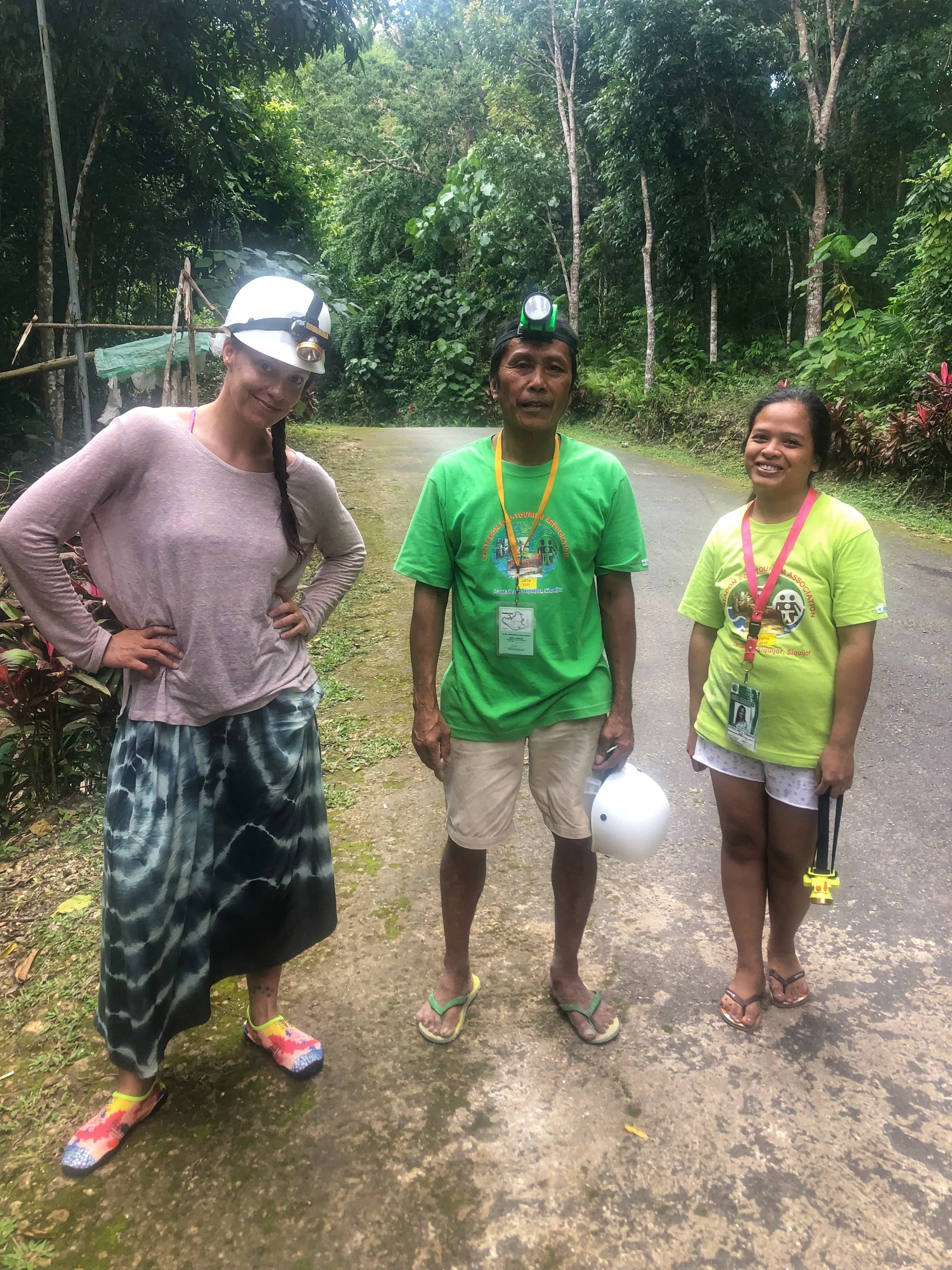 My underdressed caving guides Romy and Lovely. How they kept their sandals on is beyond me.