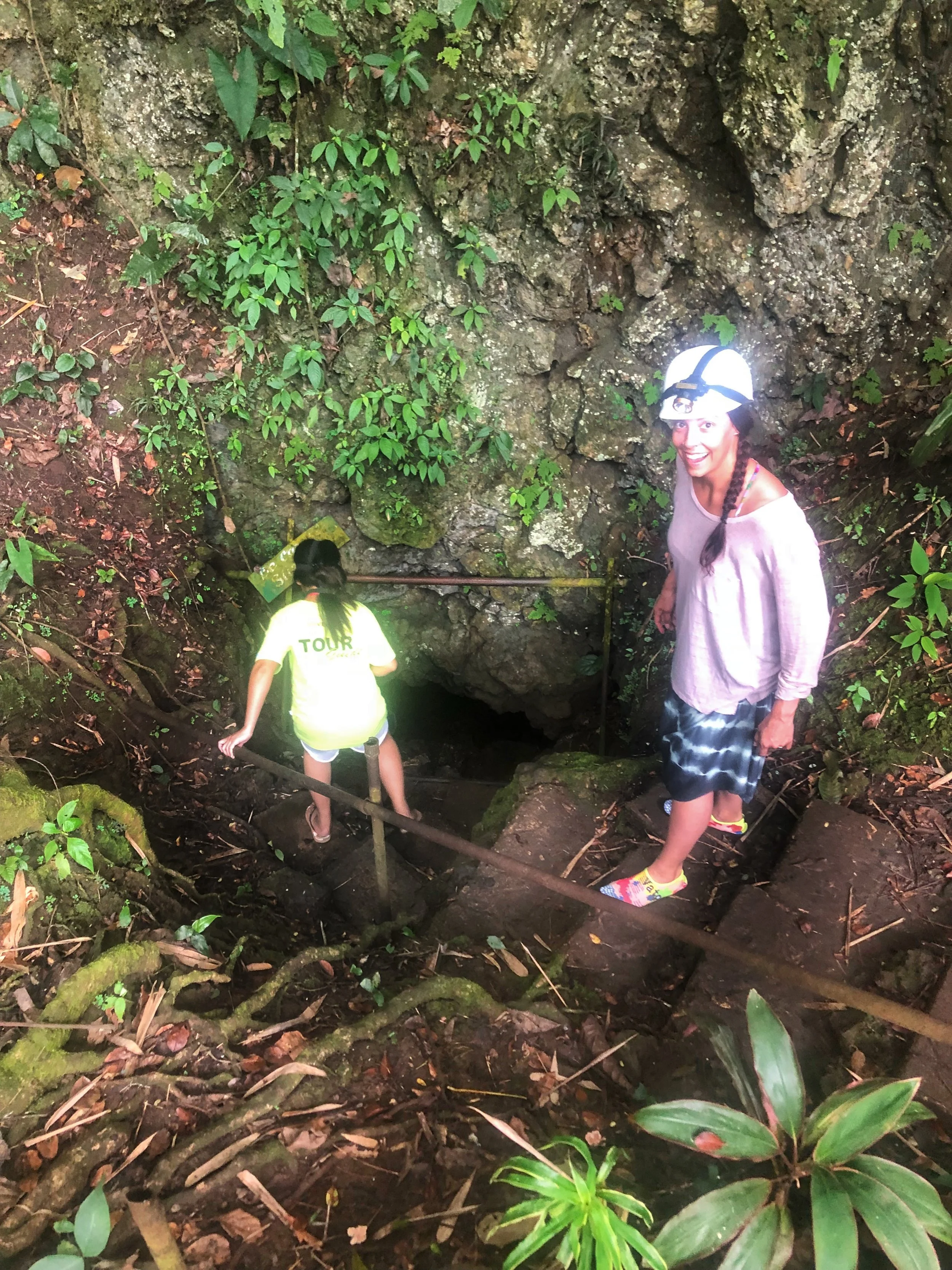The cave entrance.