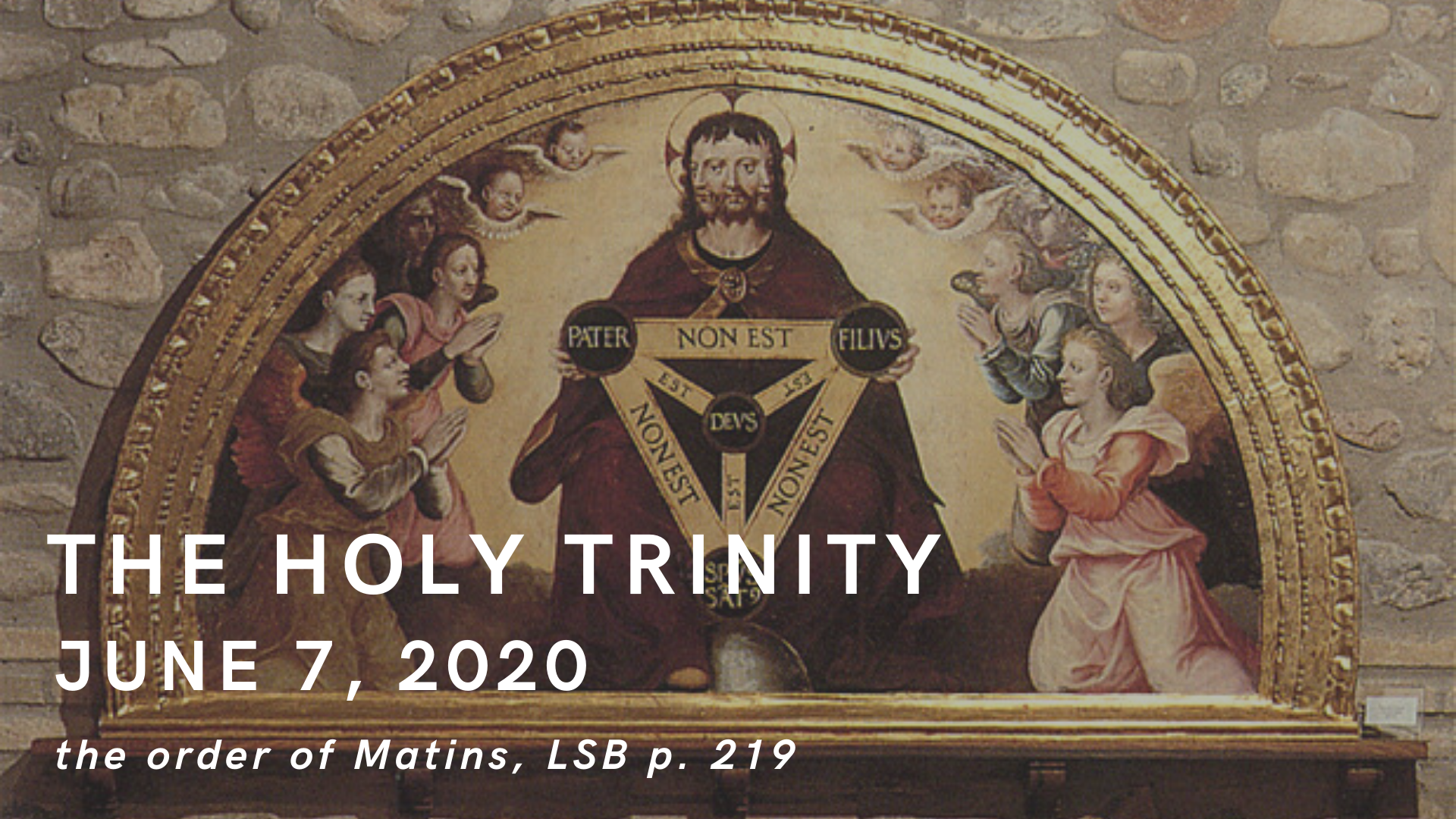 June 7, 2020: The Holy Trinity