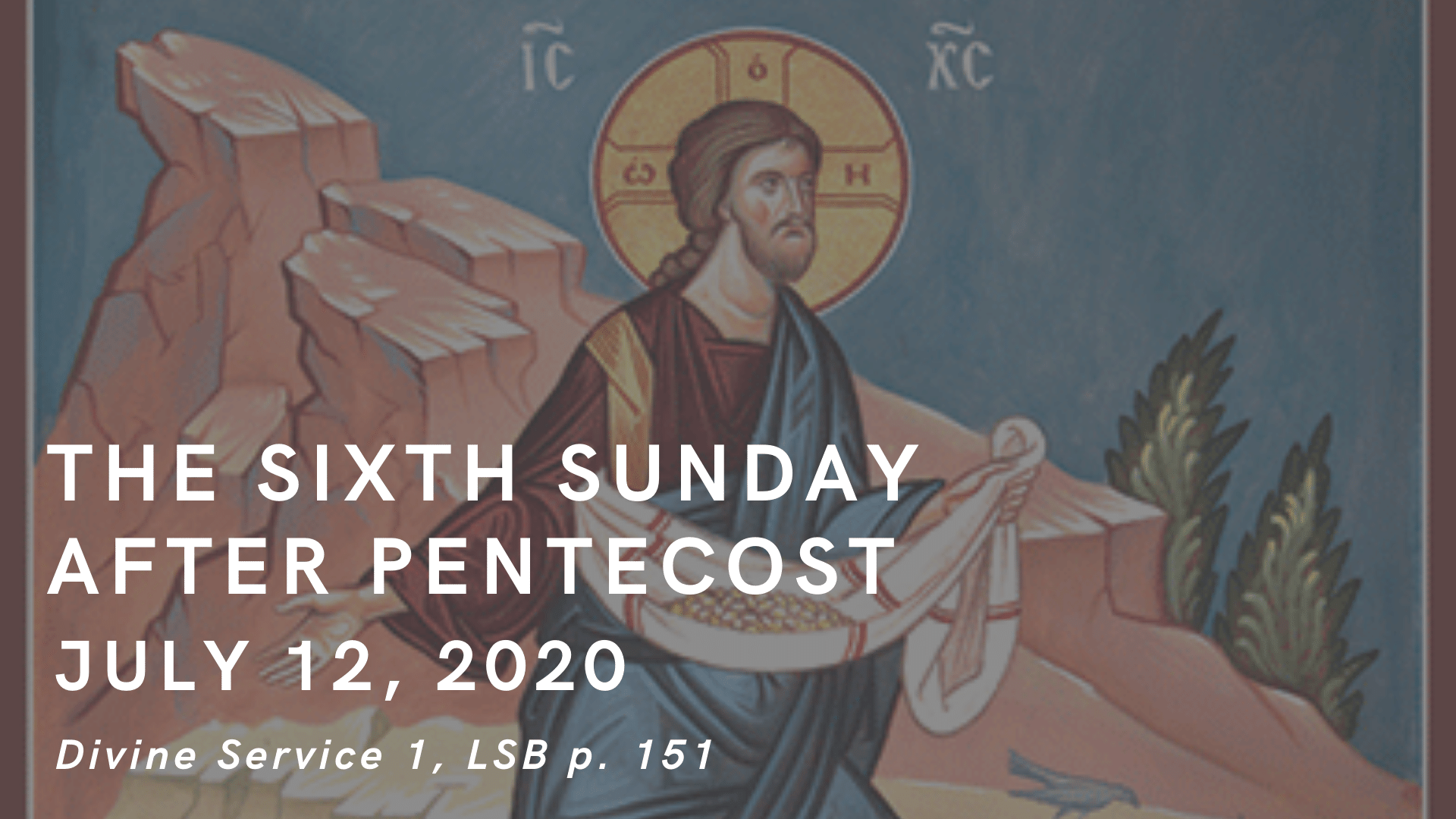July 12, 2020: The Sixth Sunday after Pentecost