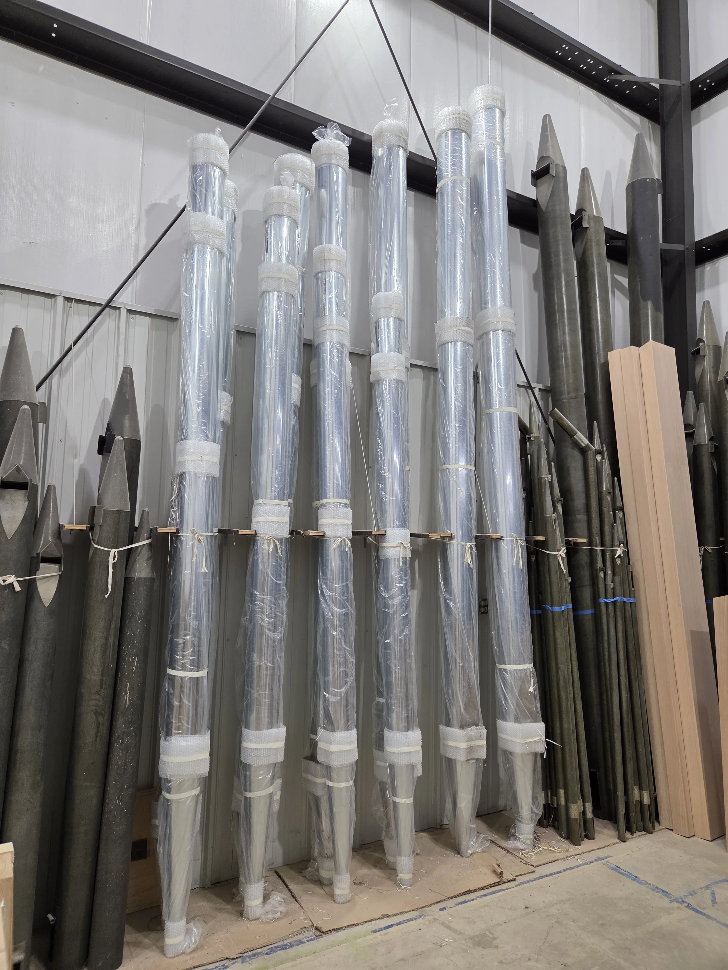 The six largest new pedal façade pipes