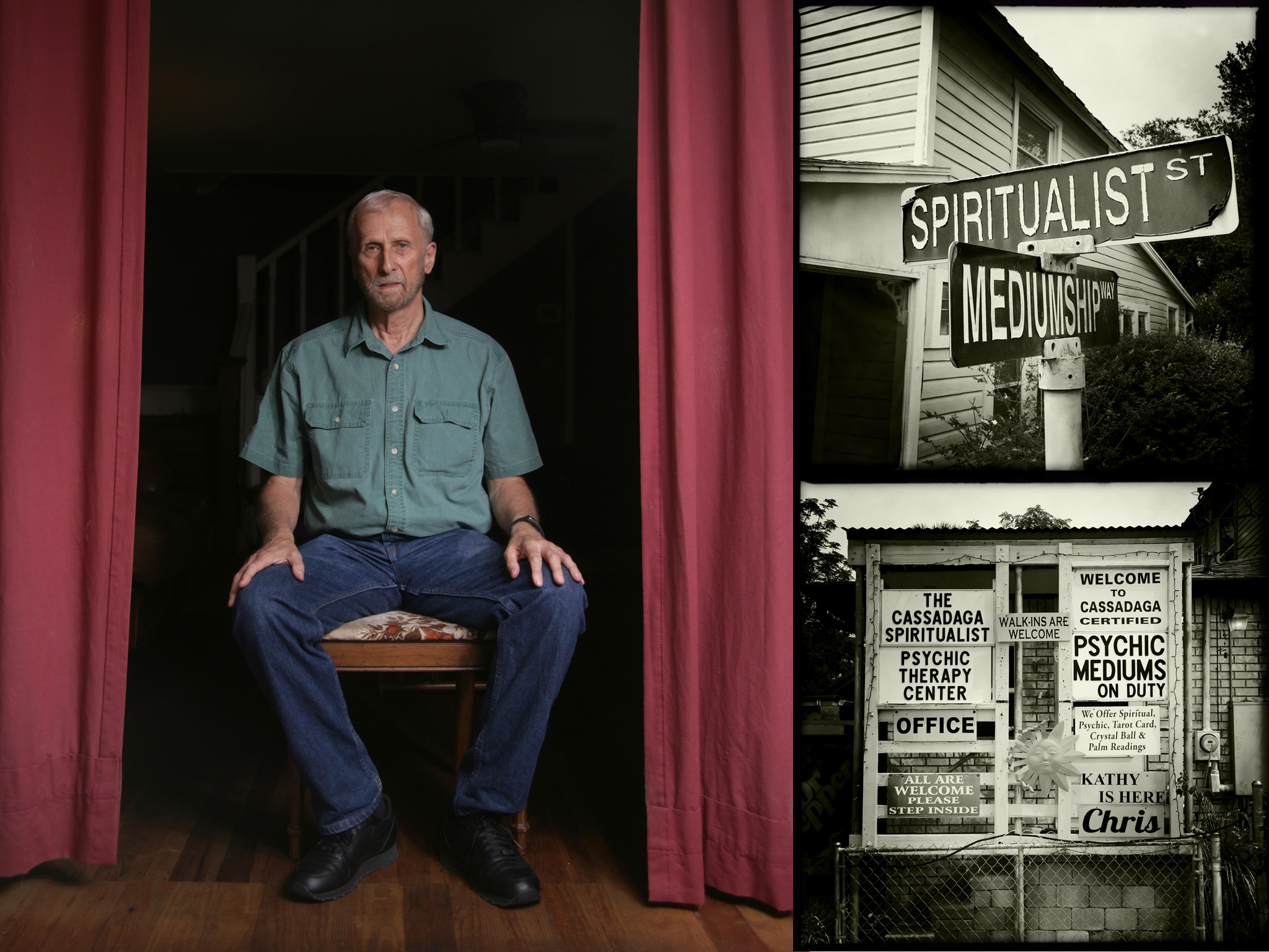  The Rev. Ed Conklin, one of the psychics in the "Town of Psychics," Cassadaga, Florida. 