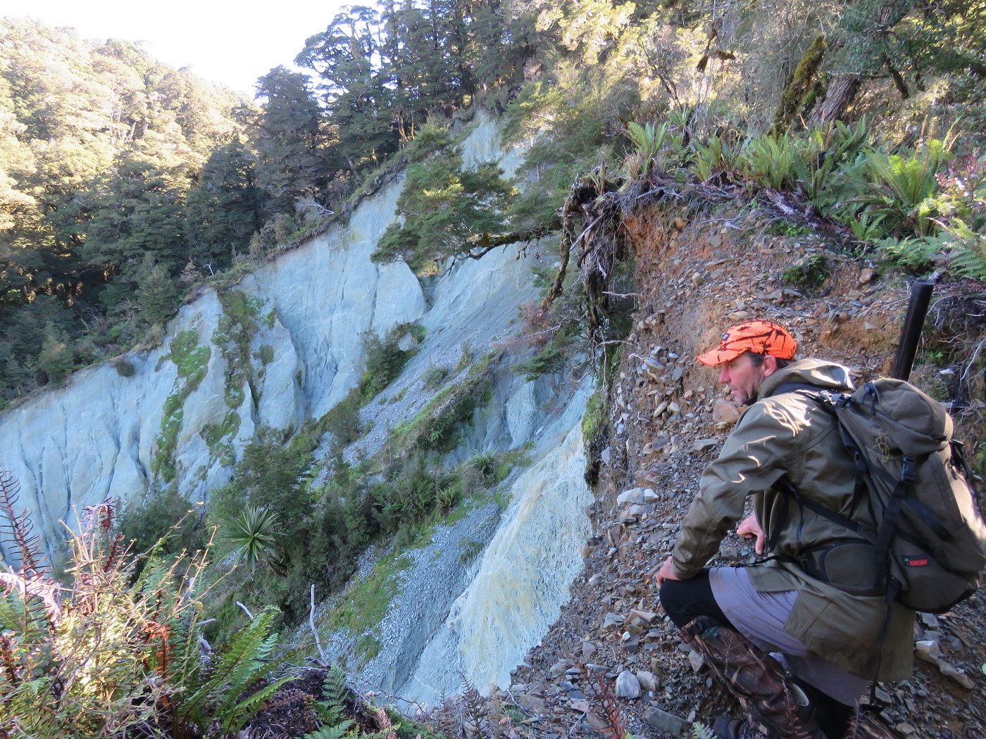   The top of a slip, a good spot to take a break and listen for roaring stags  