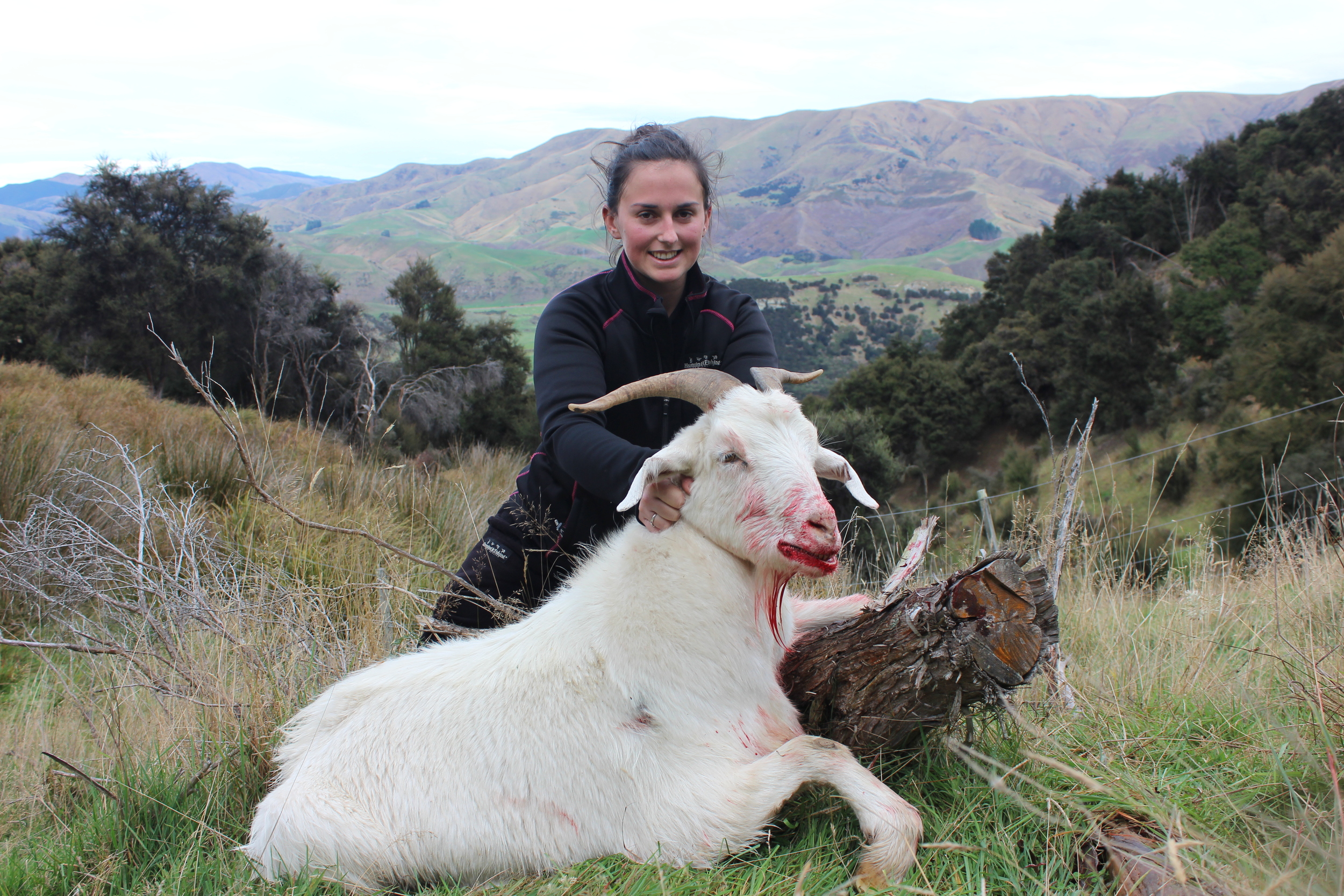  Sarah Murphy with her first kill ever. 