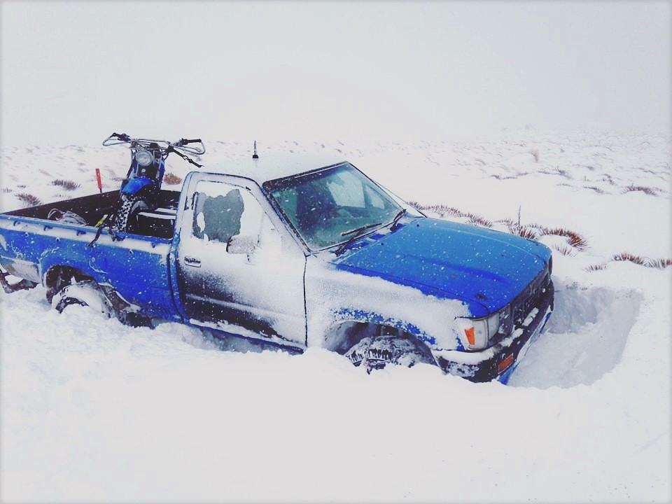Hilux in the snow