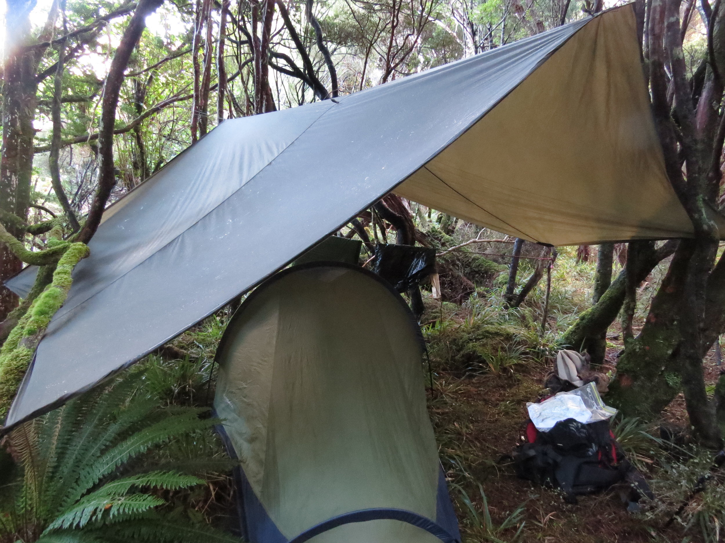  Back-pack hunting in winter on Stewart Island, rain and hail every day! Getting your gear dry for the next morning is crucial to keeping you keen and interested in careful stalking, otherwise its just survival and no deer! 