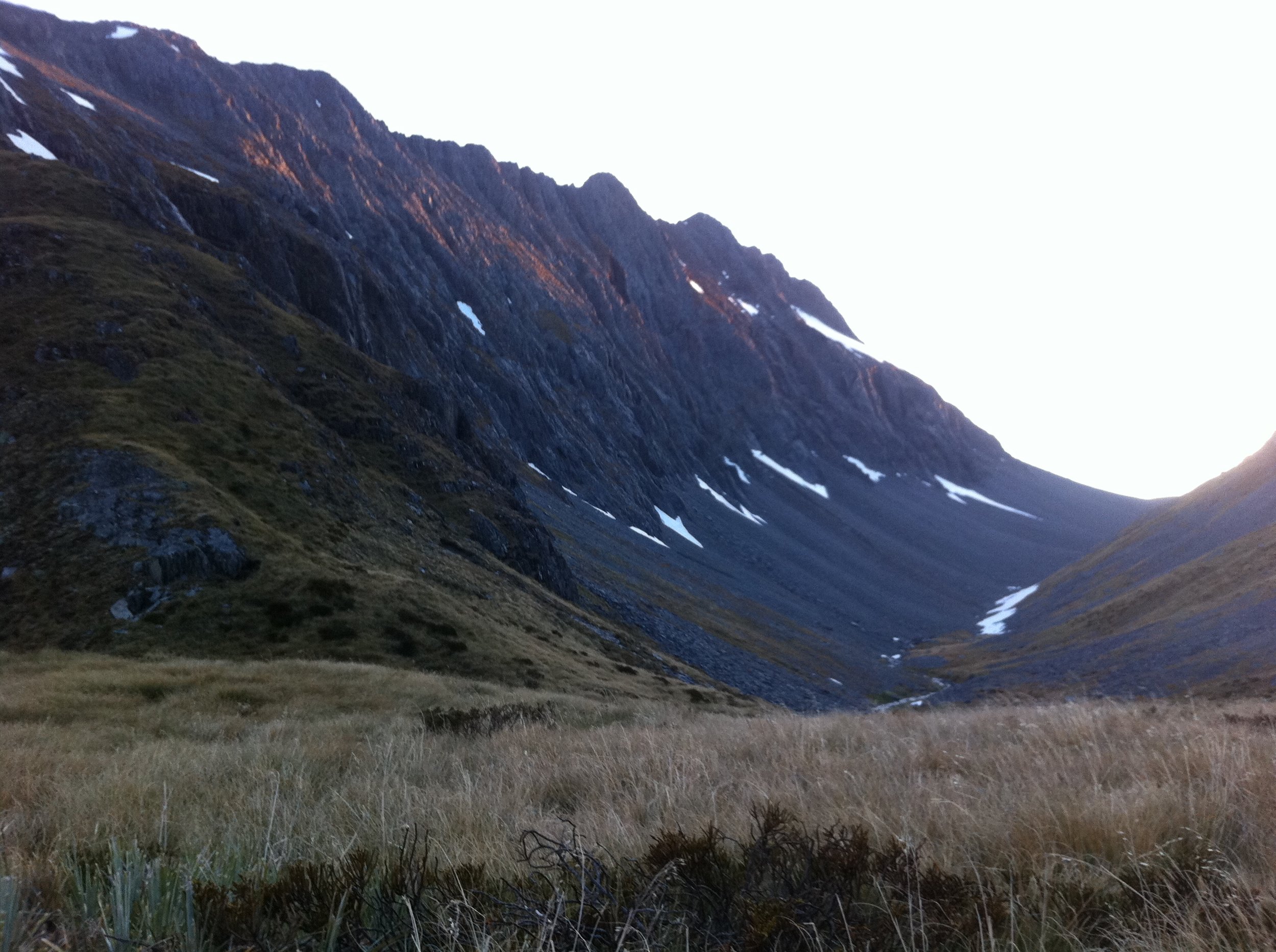  Clearly some rockfall potential and a few places not to camp. Image @ Ewan Black 