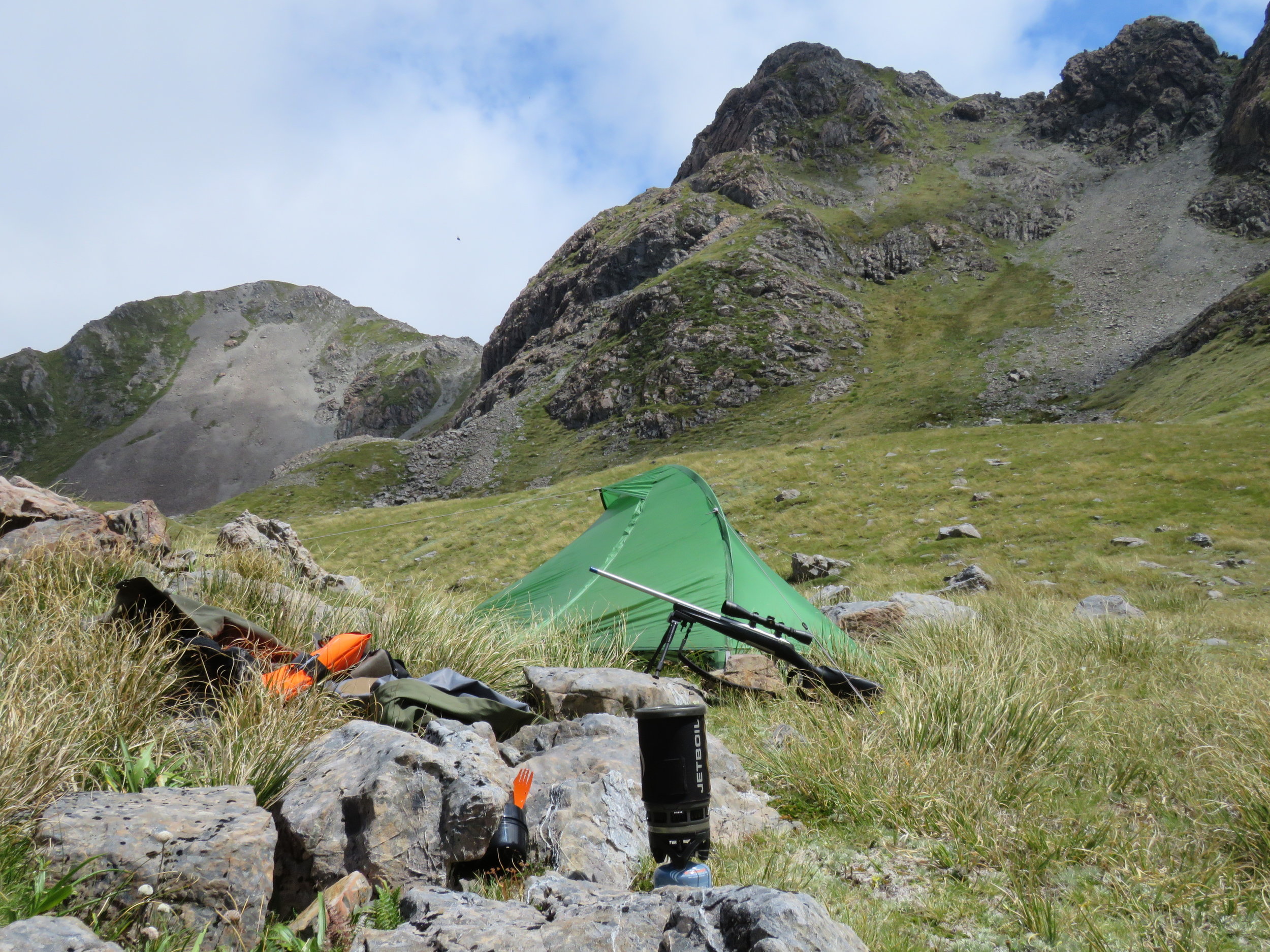 Camp site on the first night