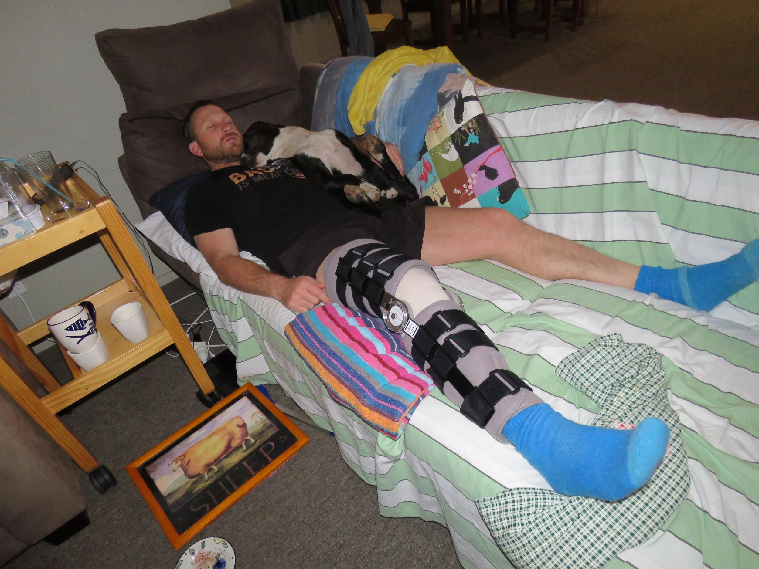 Another knee surgery for the author, weeks off work and months off the hill.
