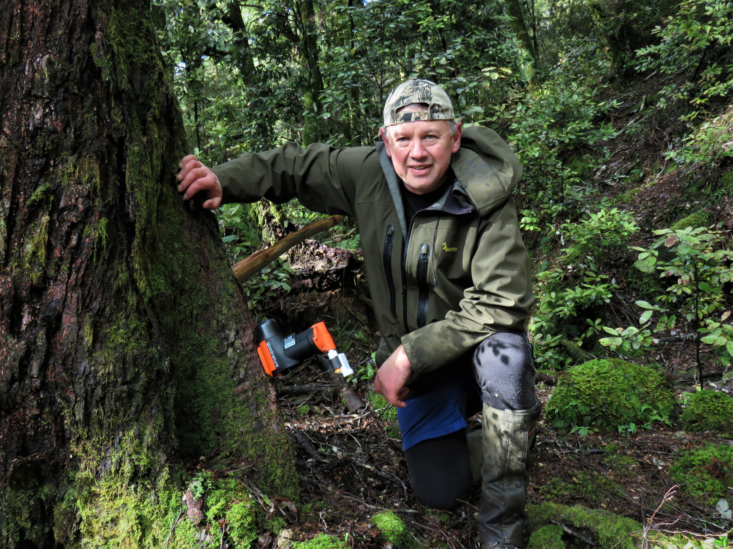  Marty Noakes on the job setting a goodnature trap - image supplied 