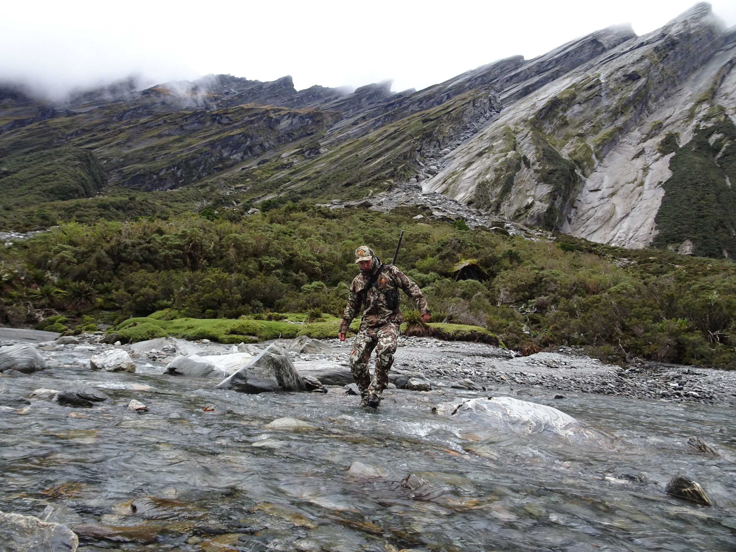 westland tahr hunting and flooding river 