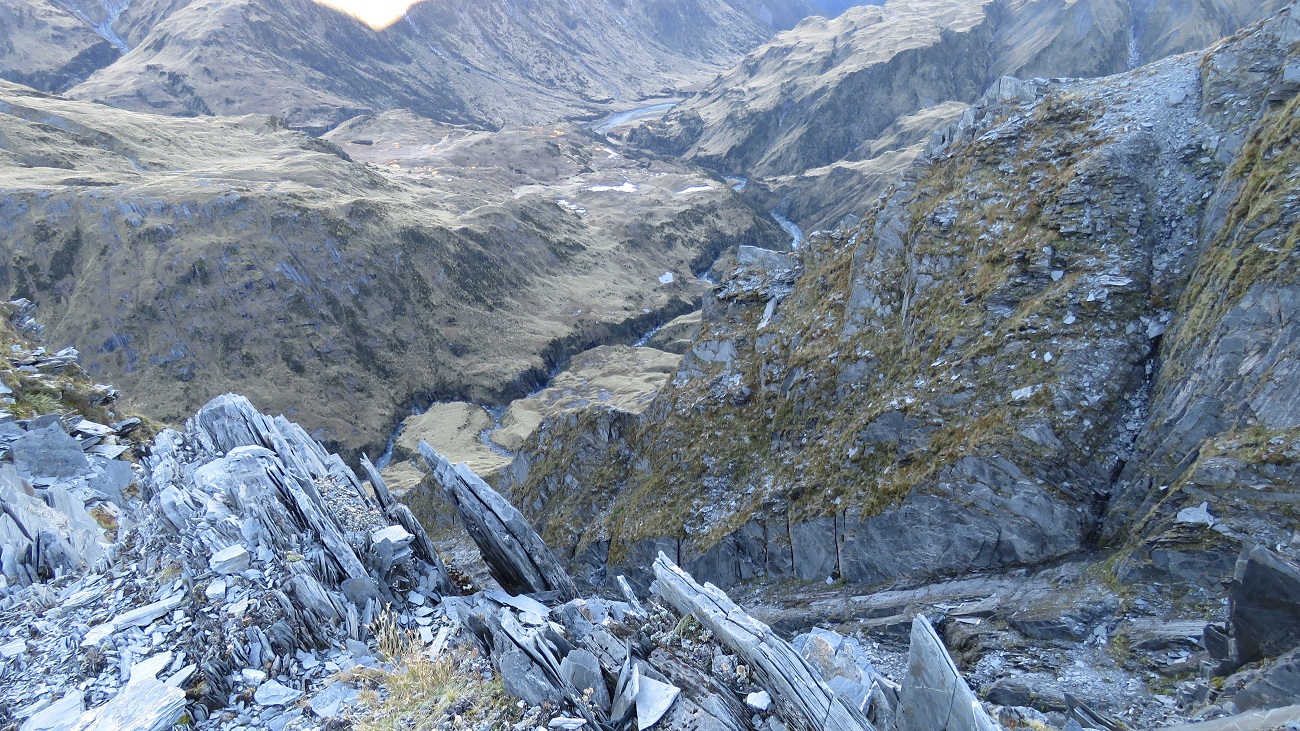 Looking back down into Stag Creek. Good Chamois country and plenty of sign.
