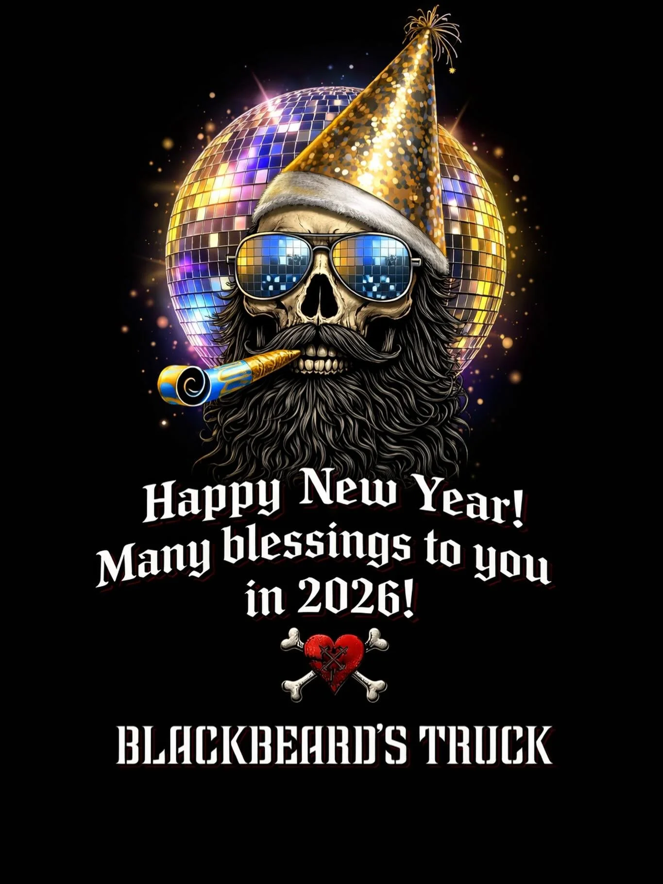 Thank you all for the continued support&mdash;past, present, and future.
Here&rsquo;s to a New Year of good times and great music! 🎶
Hold on&hellip; The Truck is Rolling!
❤️ Blackbeard&rsquo;s Truck
