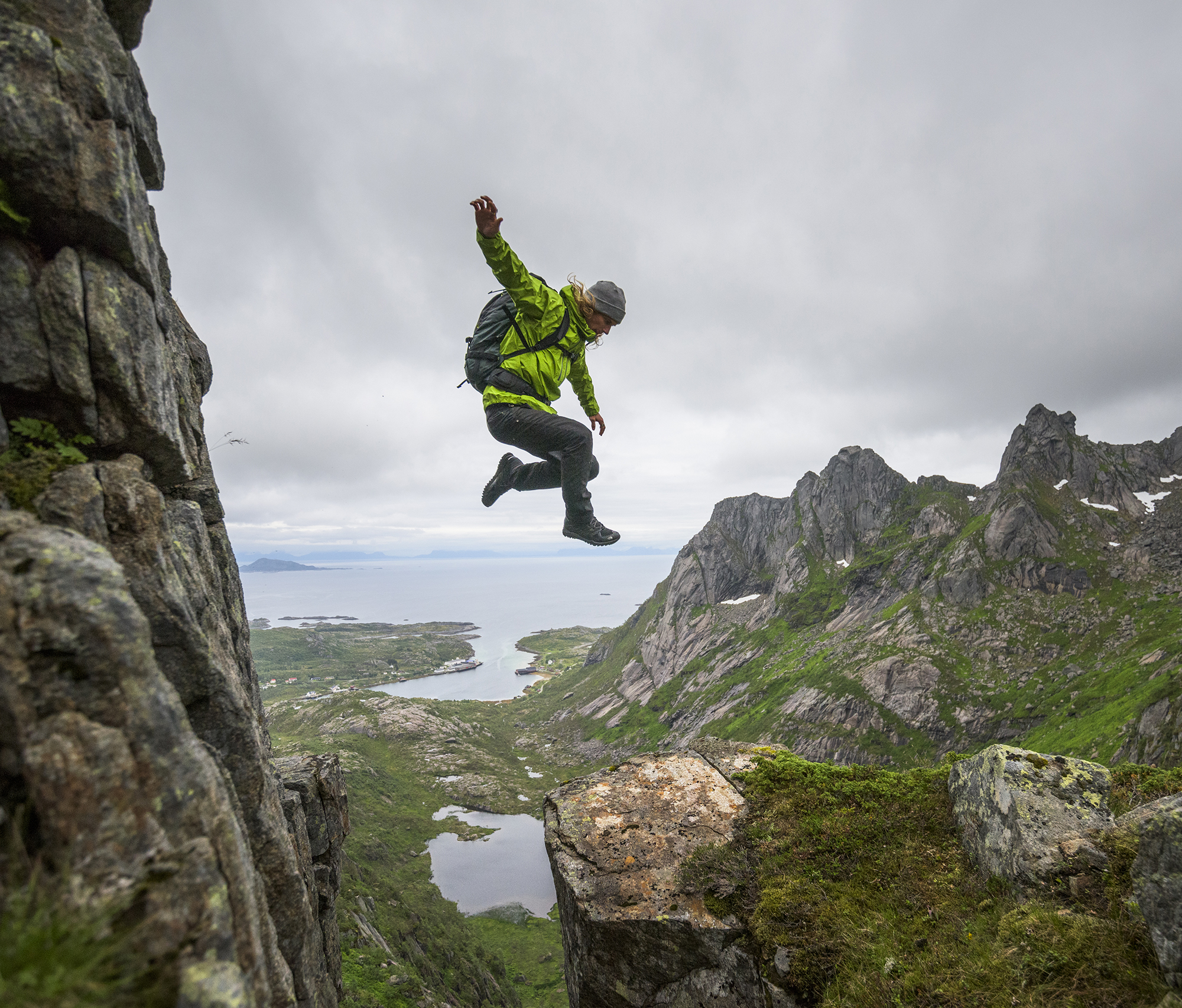  Johnny Collinson.&nbsp;The North Face Spring 2016 Rainwear. Lofoten, Norway. Photographer: Tim Kemple.&nbsp; 