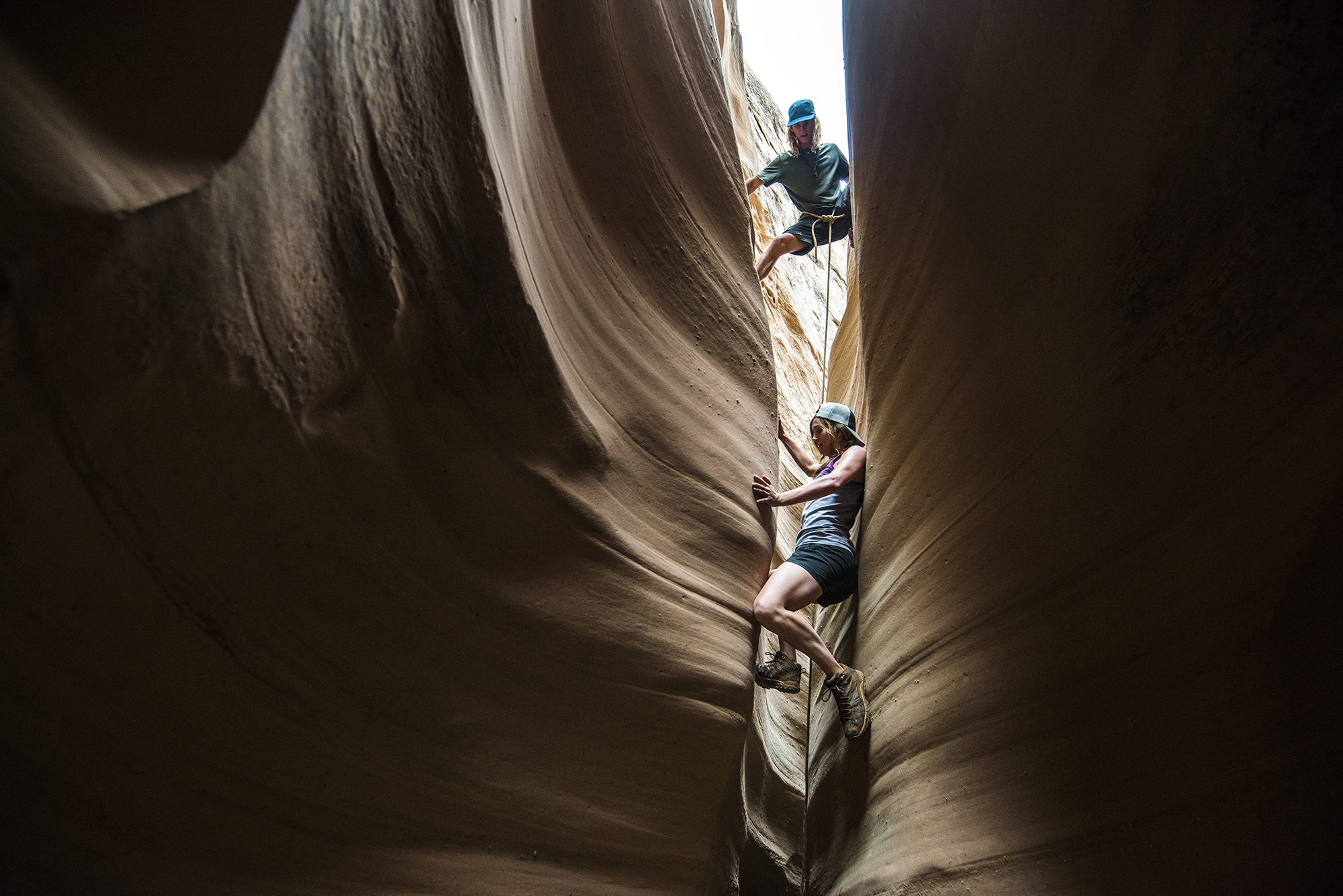  Johnny Collinson and Kaitlyn Farrington. The North Face Spring 2016 On-Mountain Sportswear. San Rafael Swell, Utah. Photographer: Tim Kemple. 