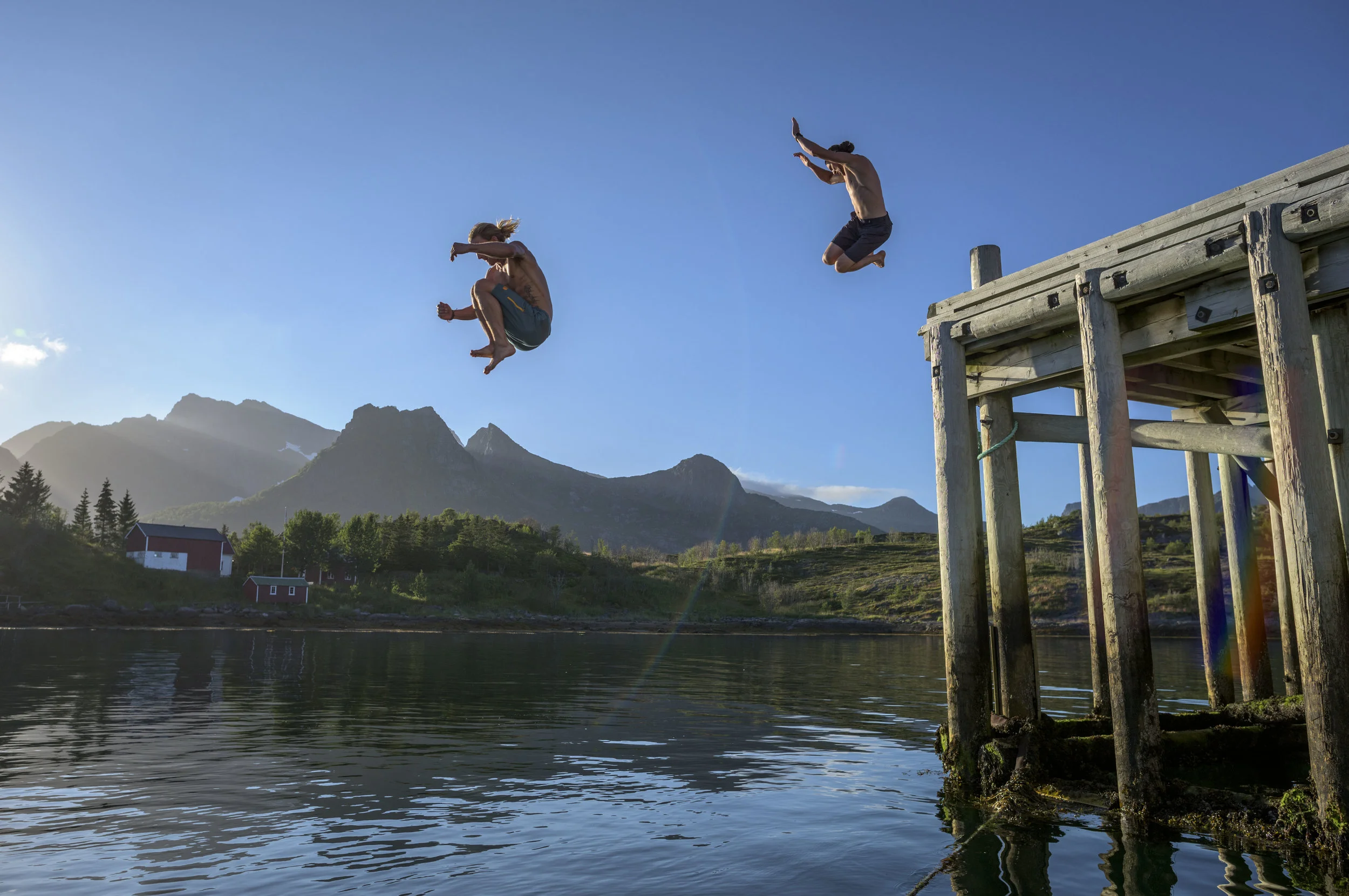 Johnny Collinson and Blake Hendrix. Lofoten, Norway. Photography by Tim Kemple
.
