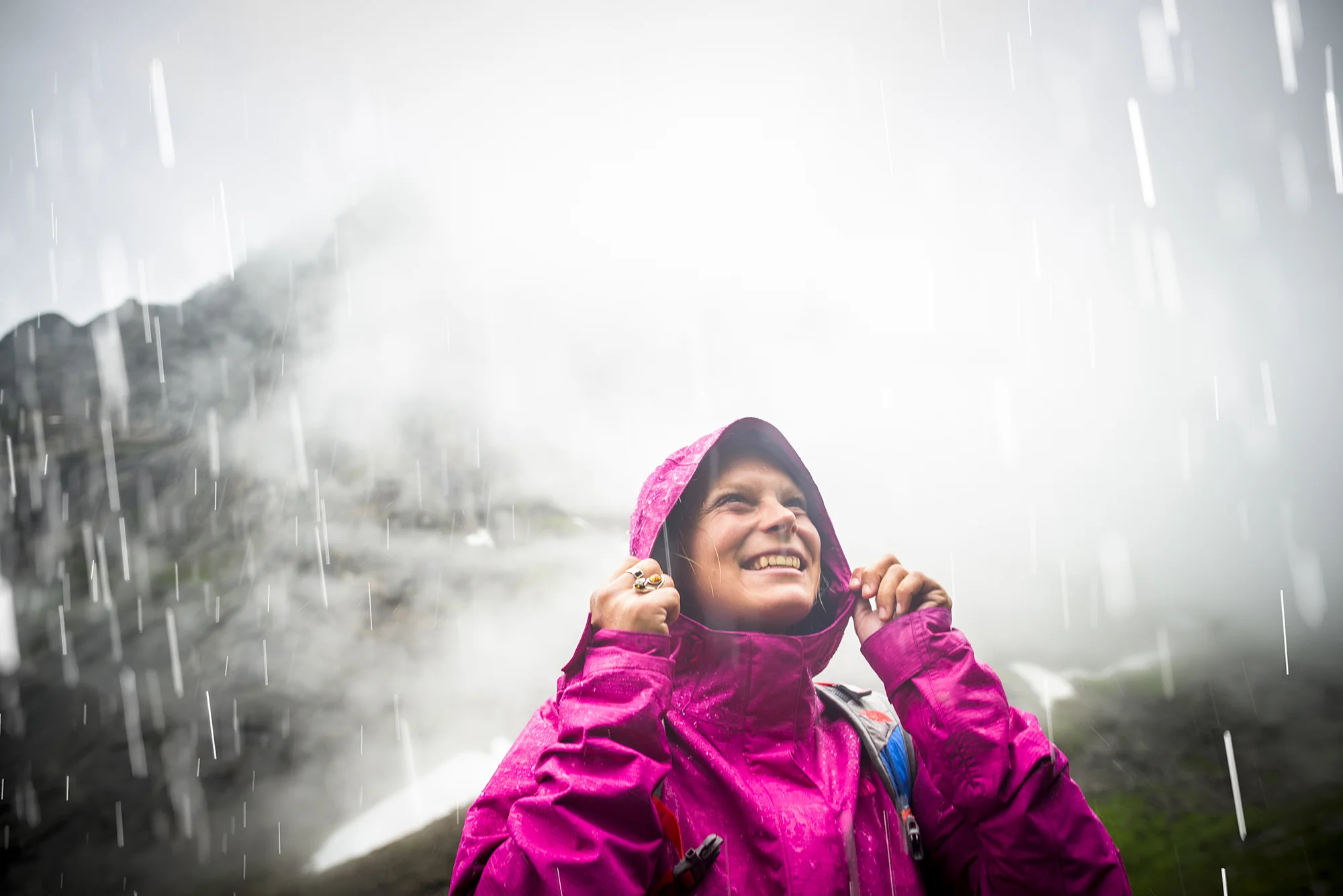Angel Collinson. The North Face Spring 2016 Rainwear. Lofoten, Norway. Photography by Tim Kemple.