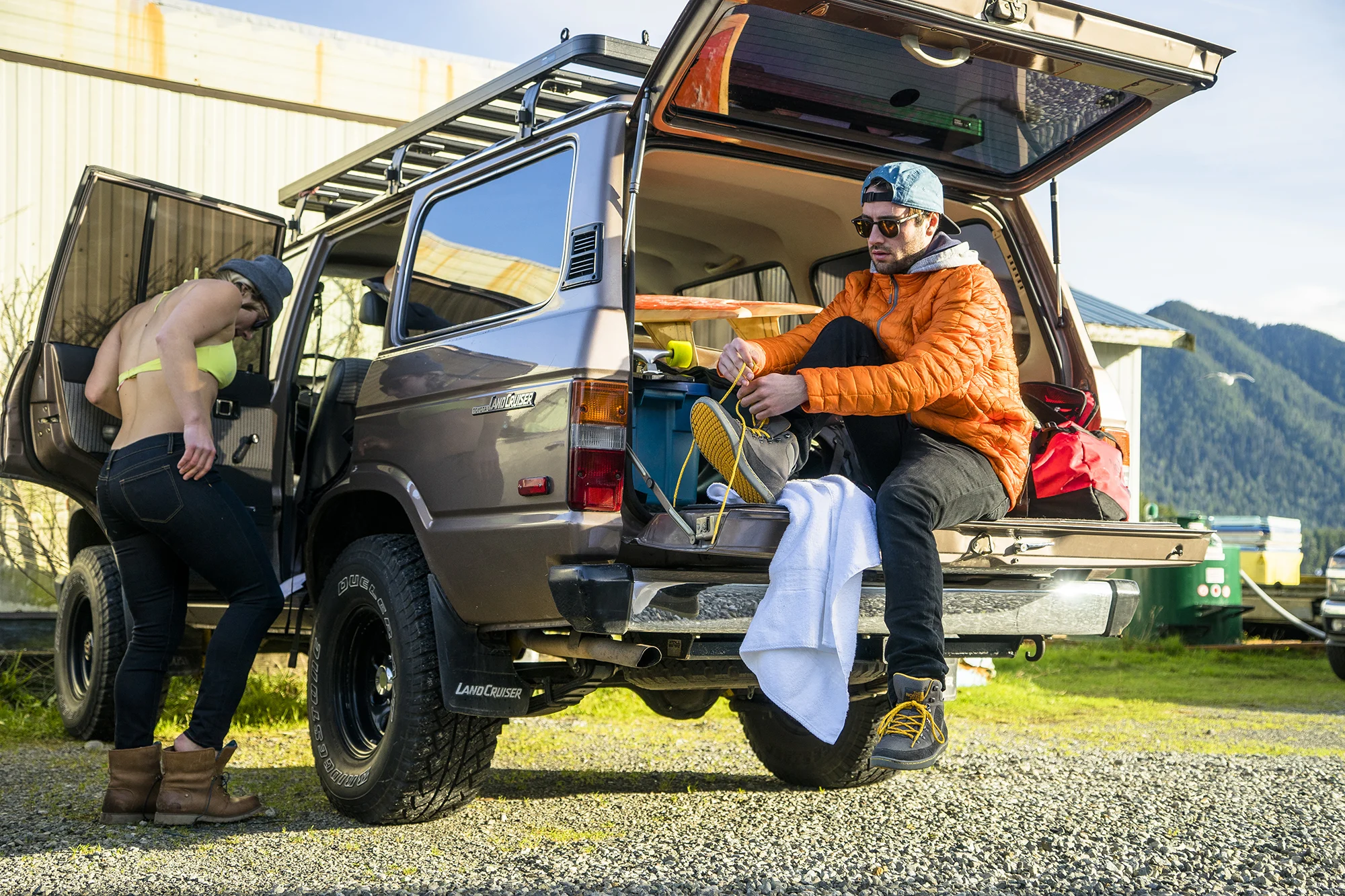 Kaki Orr and Callum Pettit. Vancouver Island, British Columbia. Photography by Chris Burkard.