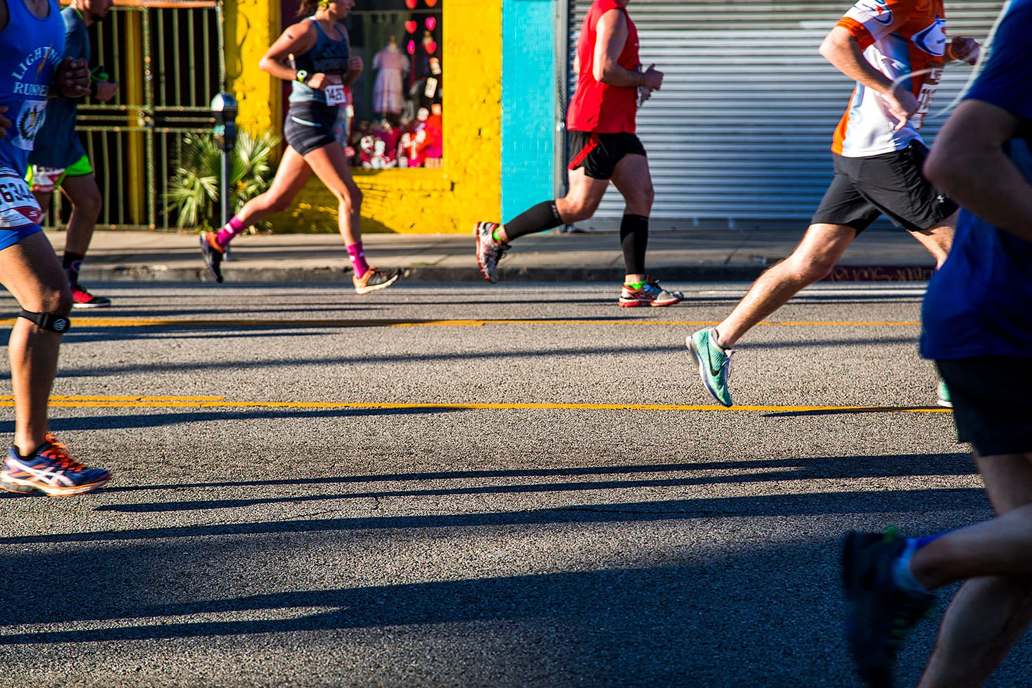 2016 LA Marathon down Sunset Boulevard