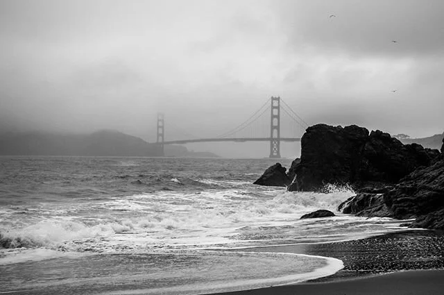 Cold air, rain and only the sound of the ocean.