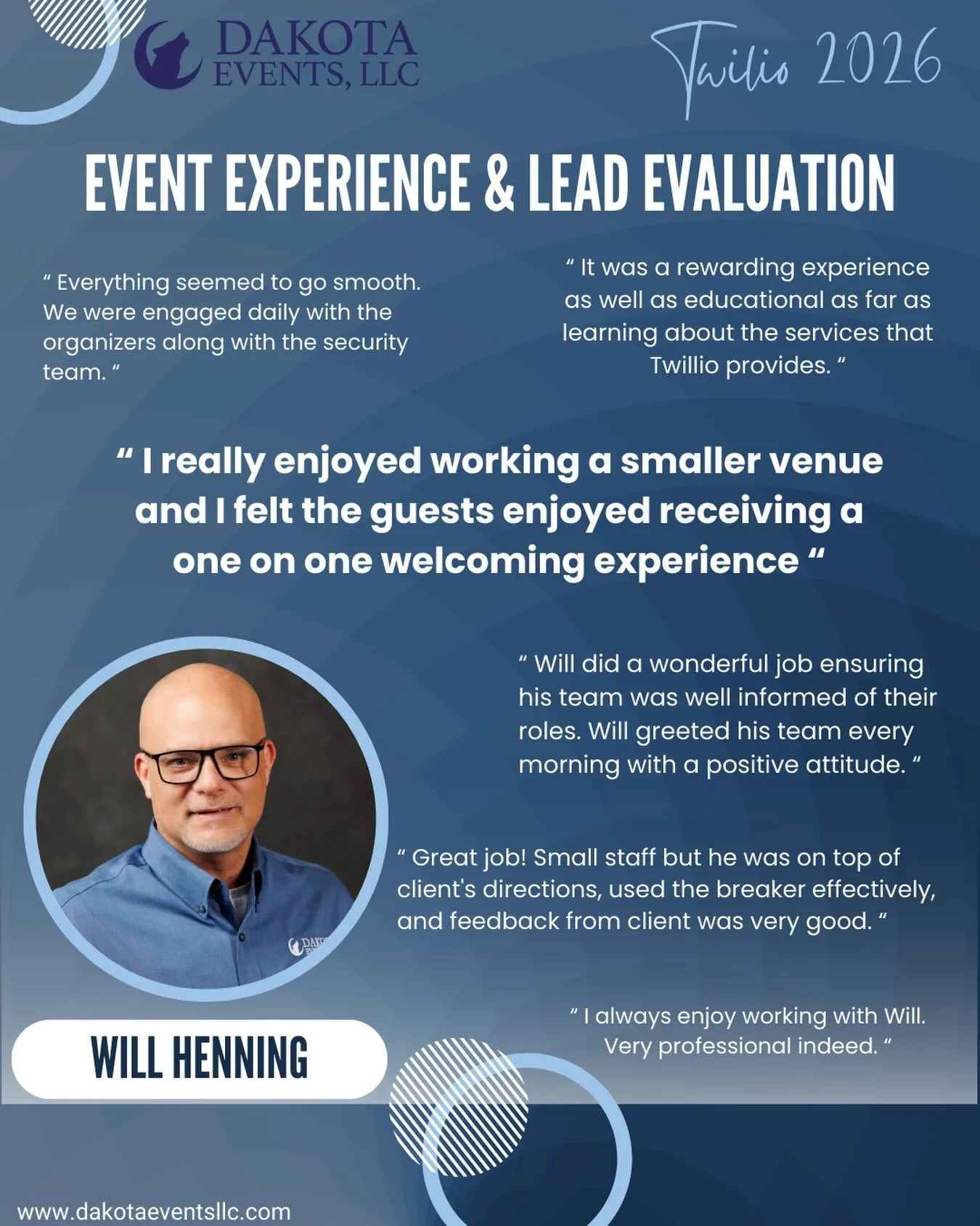 Kudos to Will Henning for delivering an outstanding program last month. The team shared glowing feedback about his professionalism, communication, and the way he kept the overall event running smoothly. 👏

We&rsquo;re proud to have leaders like Will