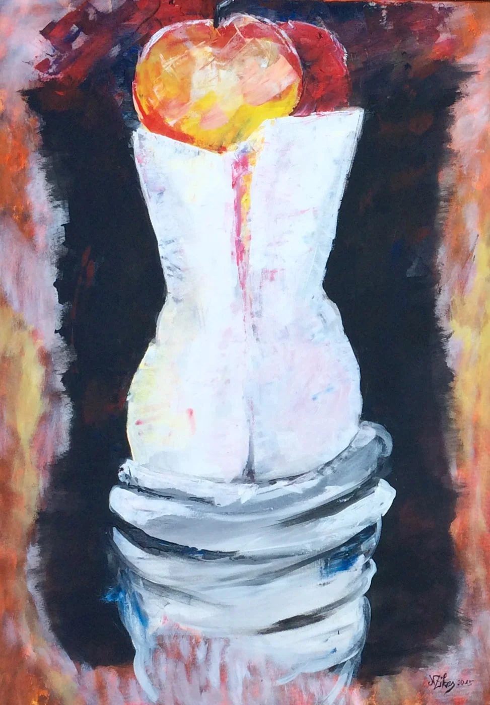 Paradies 1 2015, Acryil auf Leinwand, 100 x 80 cm