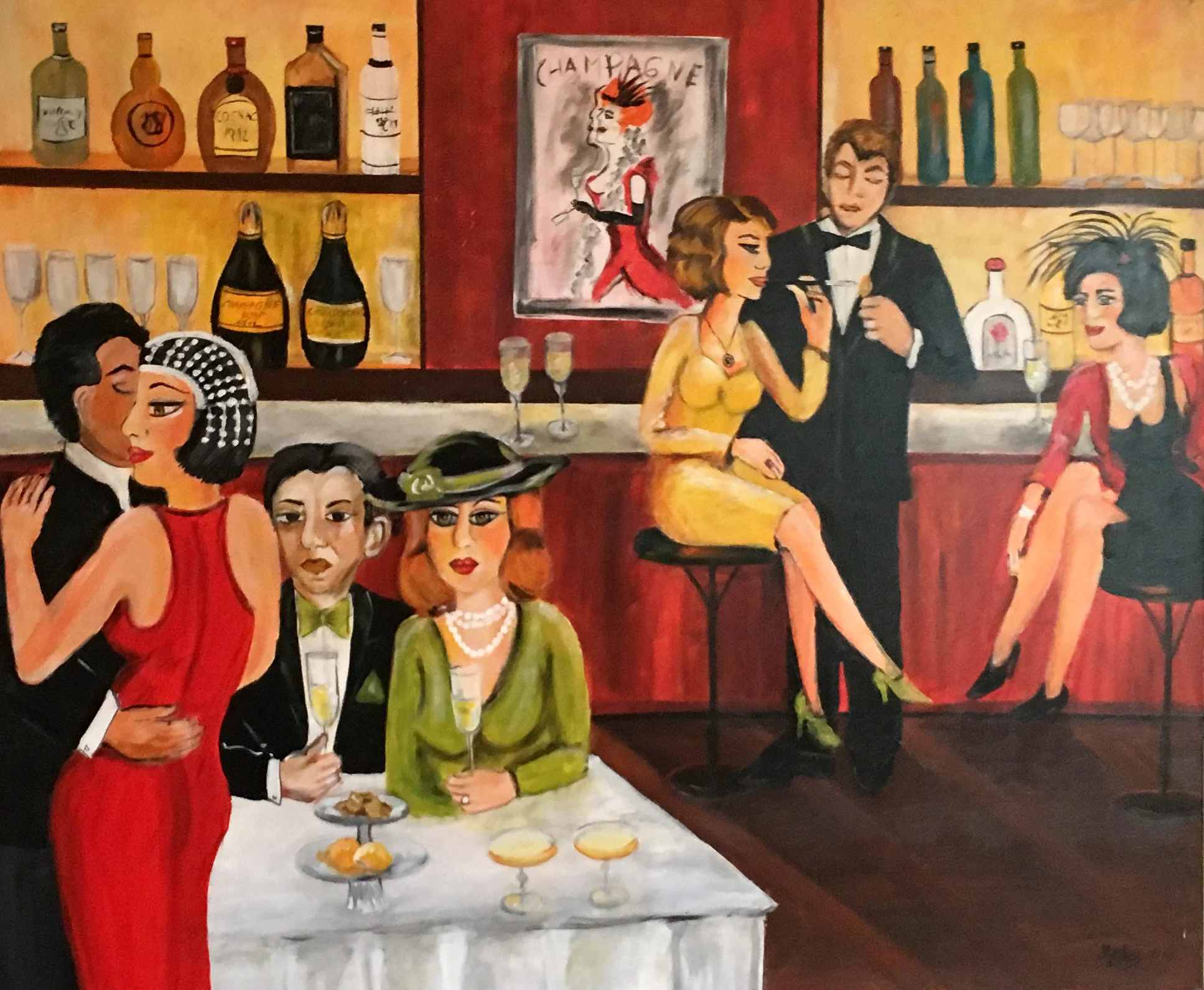 Aus der Serie Belle Epoche 2016, Acryil auf Leinwand, 100 x 120 cm