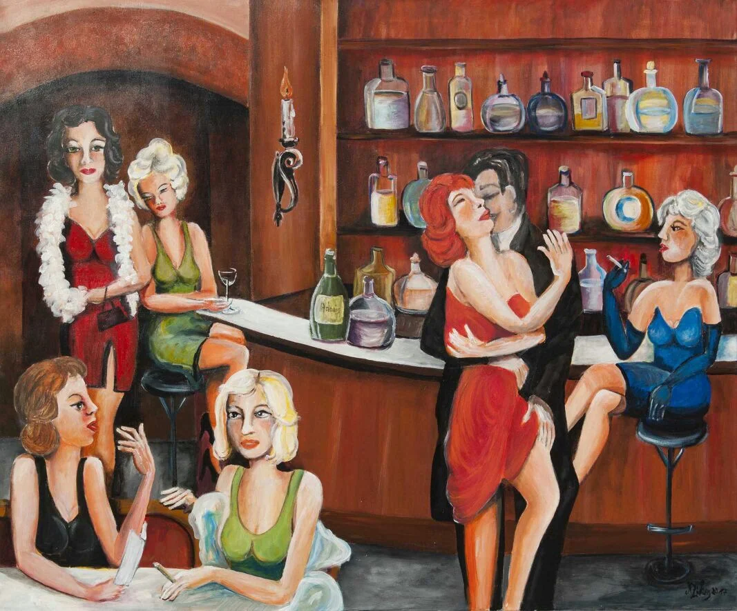   Party   2017, Acryil auf Leinwand, 100 x 120 cm 