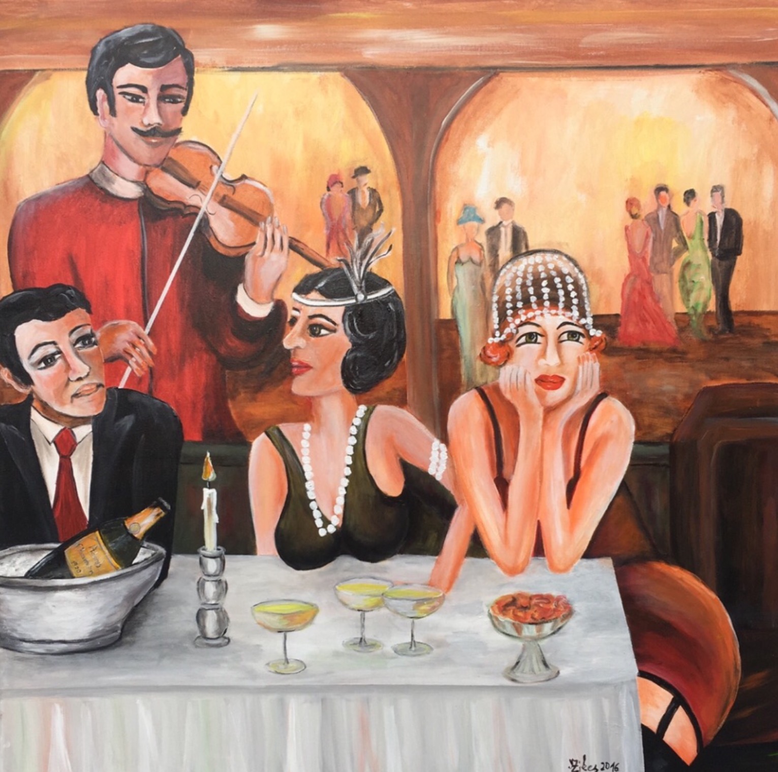 Aus der Serie Belle Epoche 2016, Acryil auf Leinwand, 100 x 120 cm
