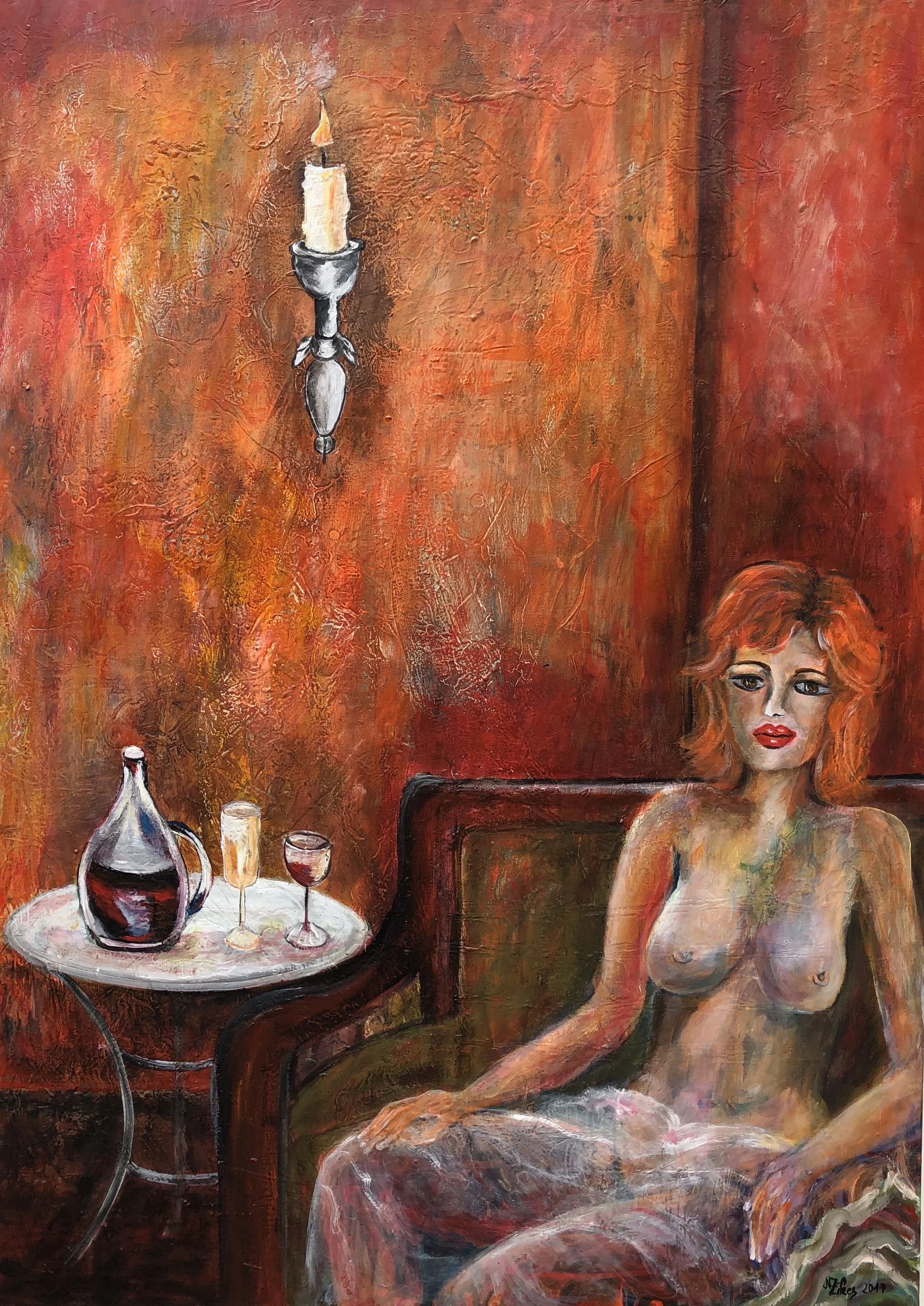 Attendre 2017, Acryil auf Leinwand, 100 x 140 cm