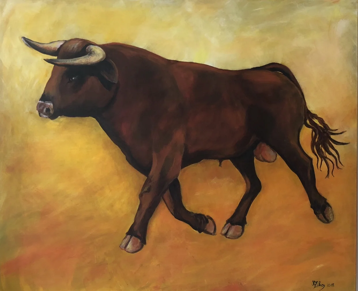 Toro 2019, Acryil auf Leinwand, 100 x 120 cm