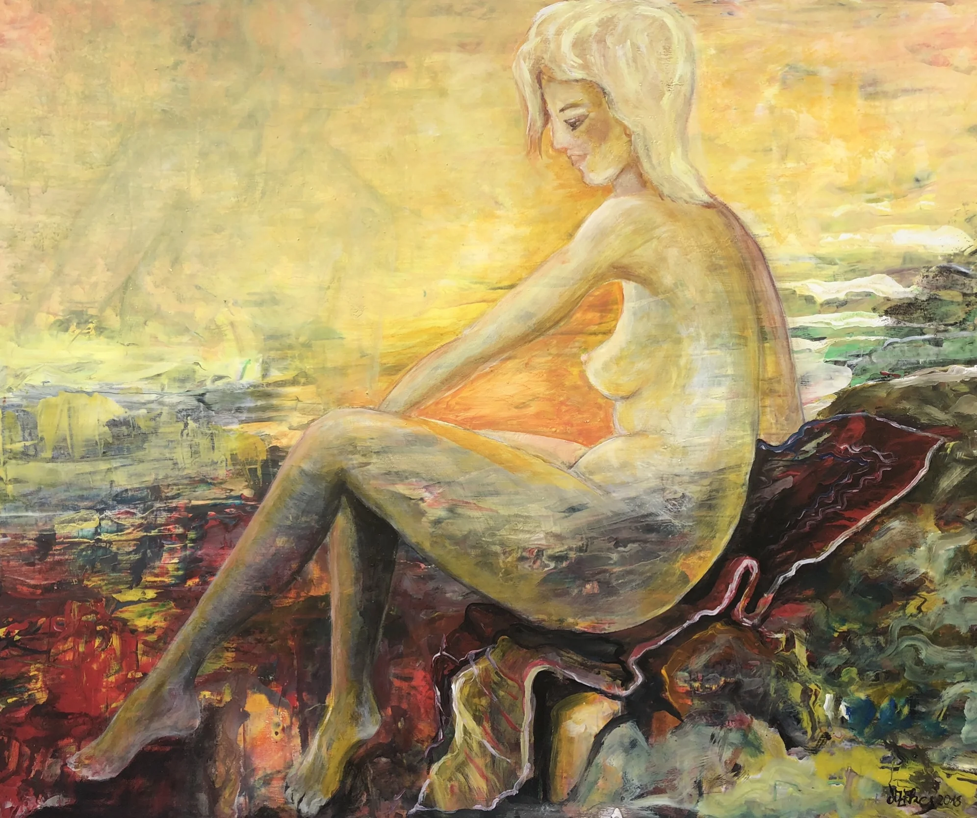 Methamorfose 2019, Acryil auf Leinwand, 100 x 120 cm