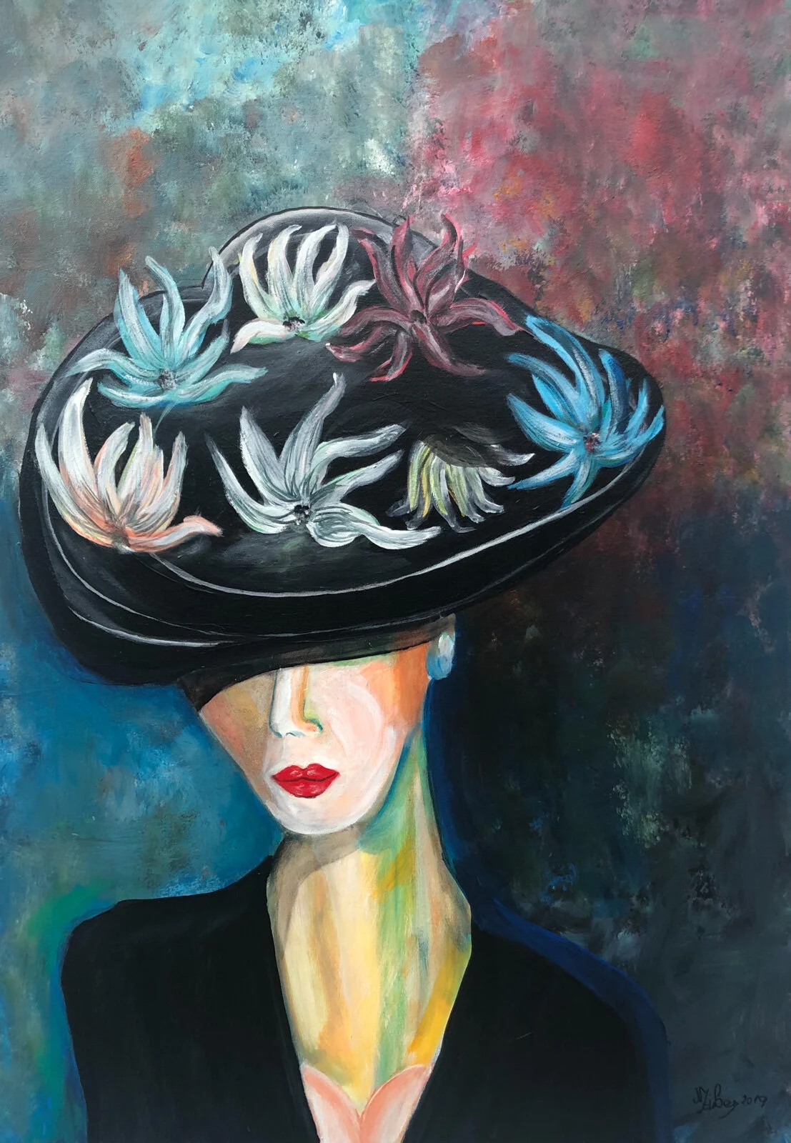 Karussell der Gefühle 2019, Acryil auf Leinwand, 100 x 70 cm