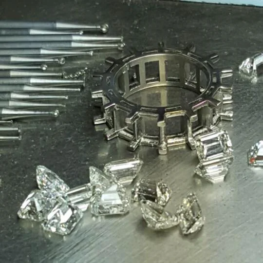 Emerald Cut Eternity Band.