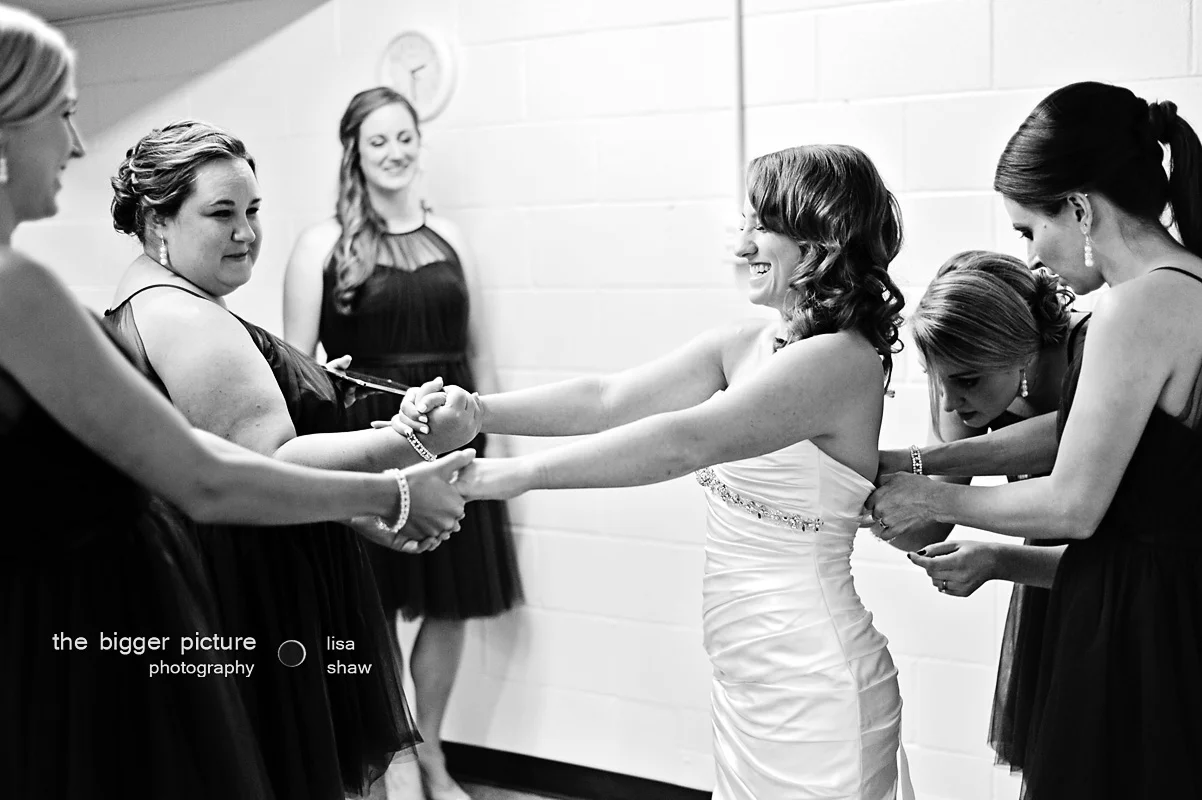 getting ready west michigan wedding