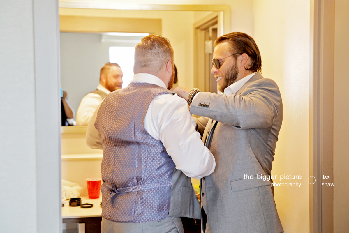 guys getting ready wedding day Grand Rapids The Bigger Picture Photography