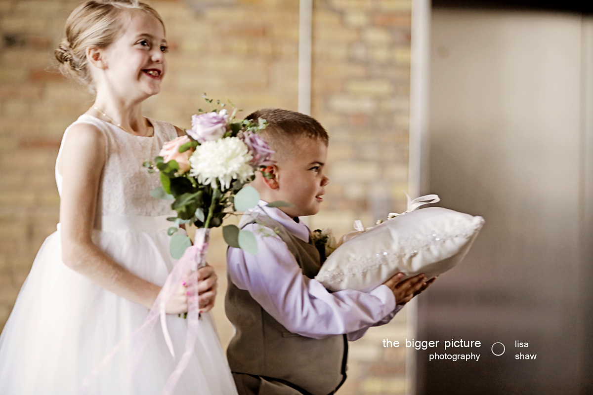 The Bigger Picture Photography wedding ceremony at New Vintage Place Grand Rapids