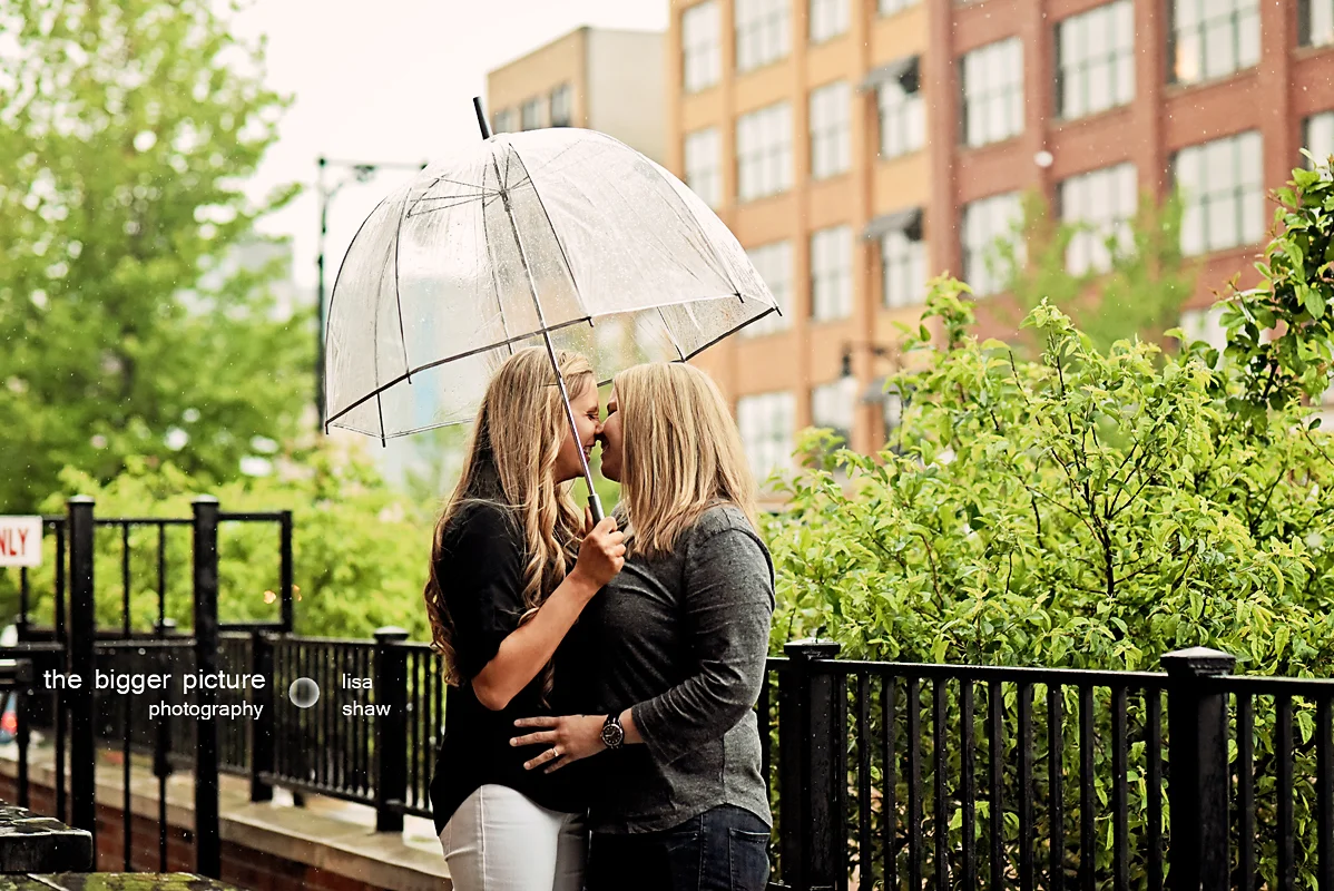 Rainy engagement session at Founders Grand Rapids The Bigger Picture Photography
