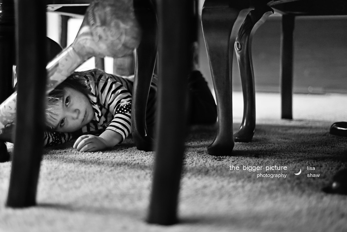  Maria (3yrs old) just hit her brother. Joshie cried and was consoled by mom. Whenever Maria gets reprimanded for bad behavior, she pouts and broods under the table for a bit. 5 minutes later, Joshie crawls in to comfort his sister, who just hurt him