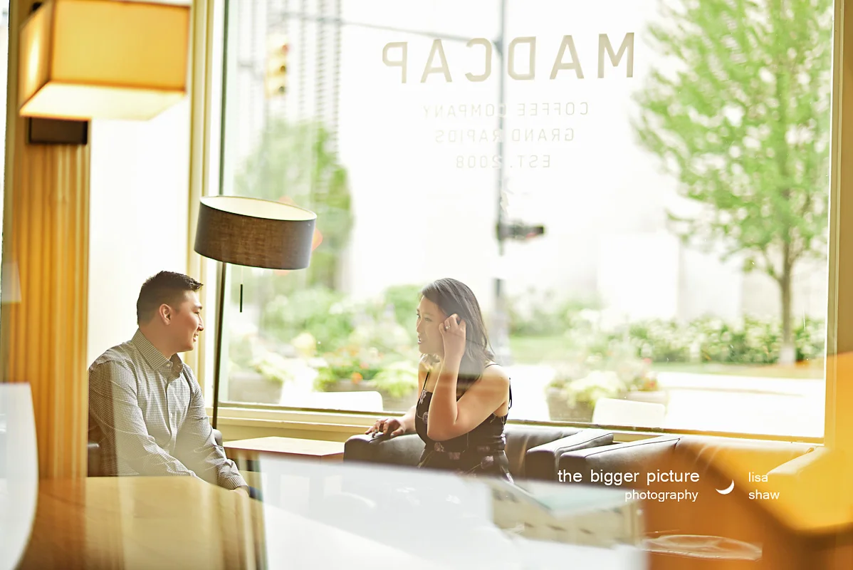 The Bigger Picture Photography Grand Rapids downtown engagement