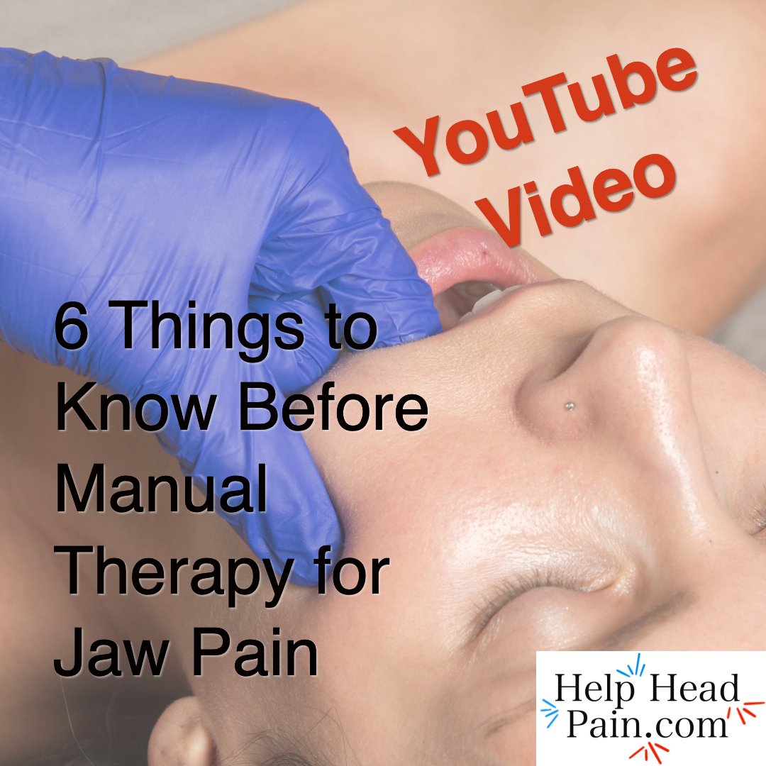 New YouTube video is published: &quot;6 Things to Know Before Manual Therapy for Jaw Pain.&quot; 
Manual therapy includes hands on work by a physical therapist or massage therapist.
.
LINK : https://youtu.be/Wlqz4z-cozw
.
#jawpain #tmj #tmjd #tmjtrea