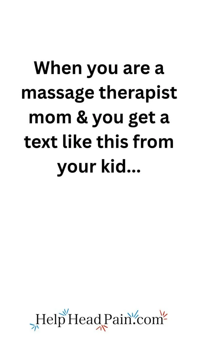 🚌 injury!
Worked my full day with clients & then got to work on my daughter’s neck. She knew she didn’t want a headache this weekend. Gets to support her friend’s quinceanera. 
#massagetherapist #momlife #massagetherapy #neckpa