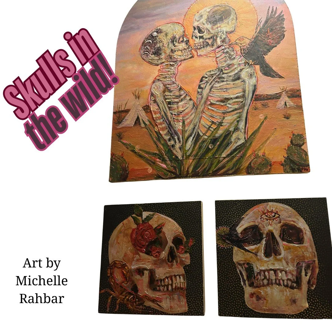 My #skullsinthewild posts are when I see GOOD skull art out in the wild world. It usually makes me stop, examine, and smile. I saw this exhibit at Central Machine Works created by @mrahbar . My 12 year old son even enjoyed it.
.
Feel free to find you