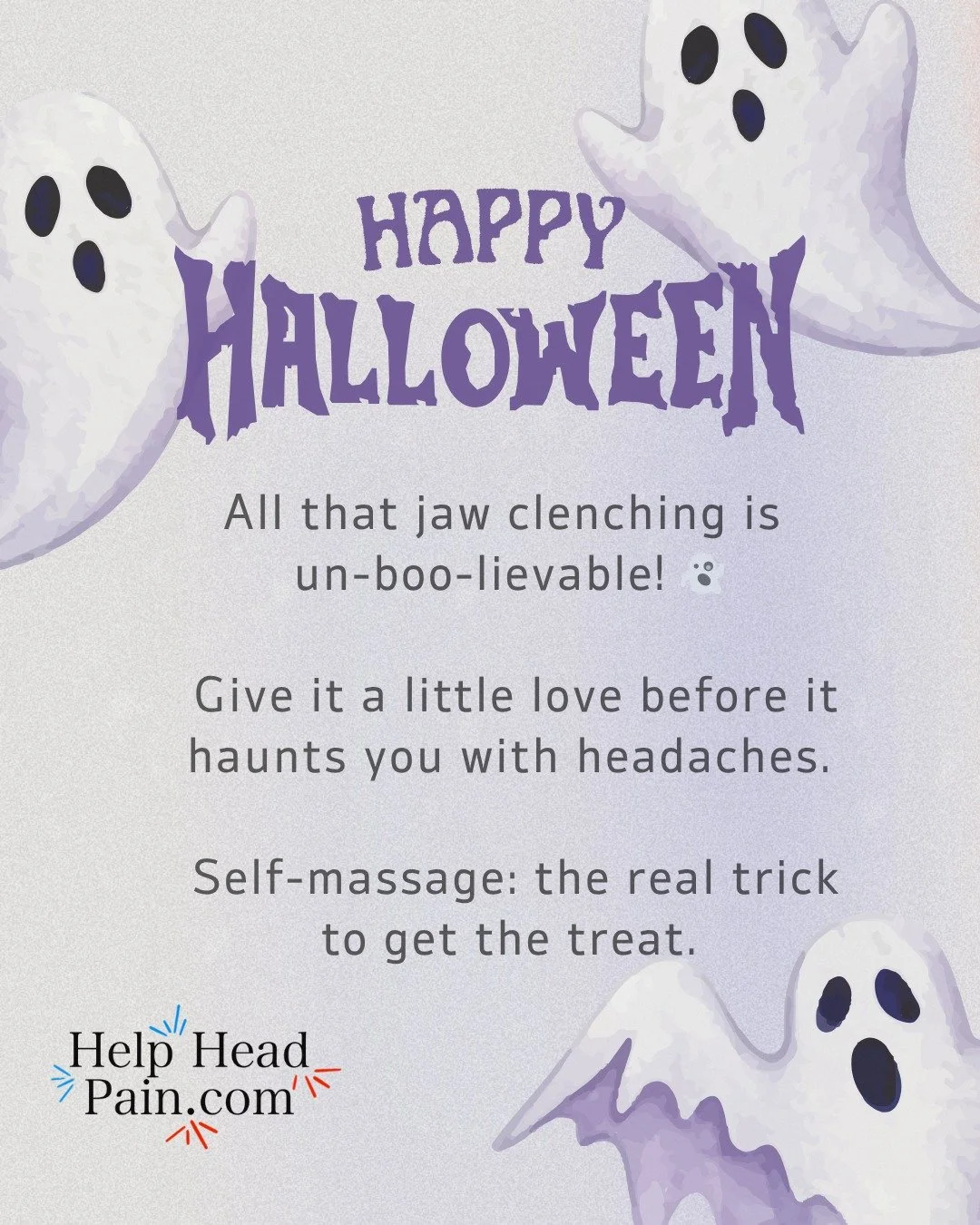 If your jaw’s been clenching through spooky season, it’s time to give it a little love before those ghosts turn into headaches. 👻
Self-massage isn’t just a treat — it’s the trick to calming those overworked muscles.
🎥
